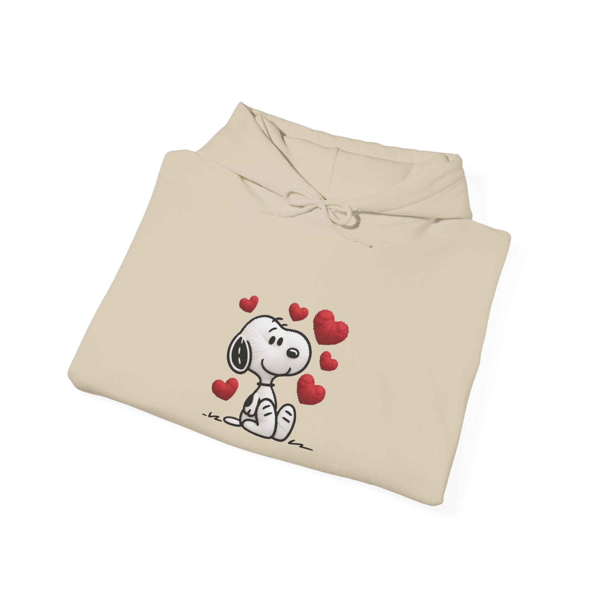 Cute Cartoon Puppy with Hearts Hoodie | Love Dog Sweatshirt