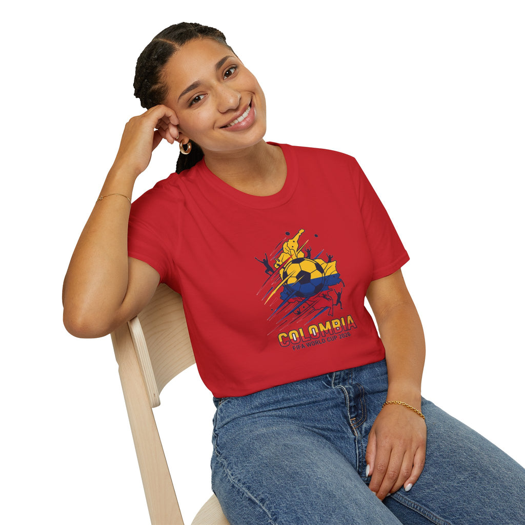 Colombia World Cup 2026 Soccer T-Shirt — Colombian Flag Football Fan Tee