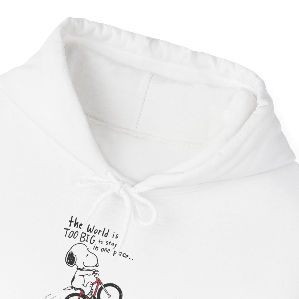 Bicycle Cat Illustration Hoodie | 'the world is too big...a true friend'