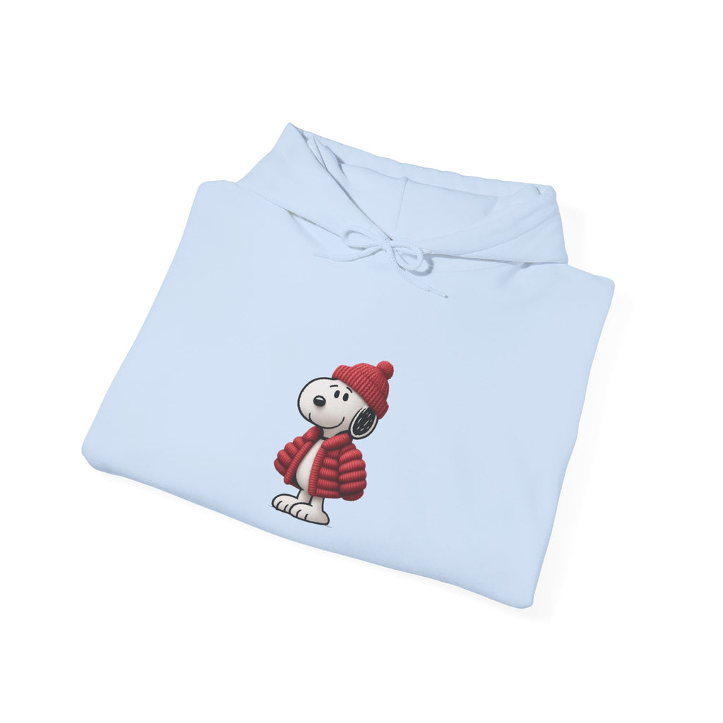 Cozy Winter Dog Hoodie | White Pullover Sweatshirt