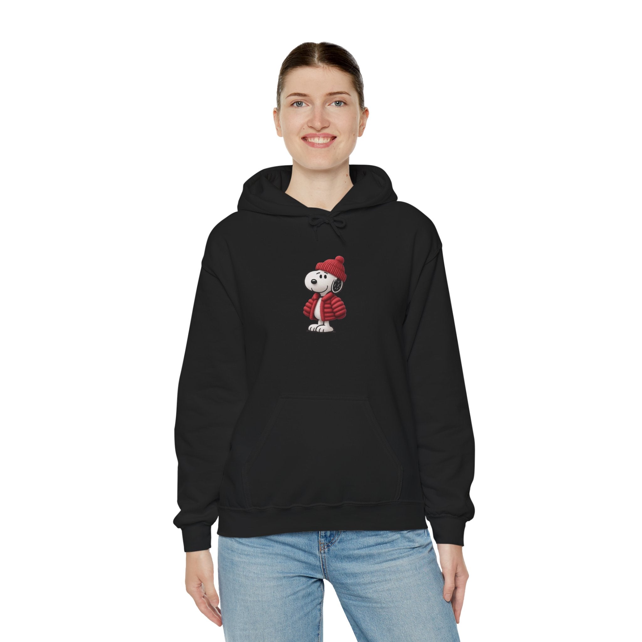 Cozy Winter Dog Hoodie | White Pullover Sweatshirt