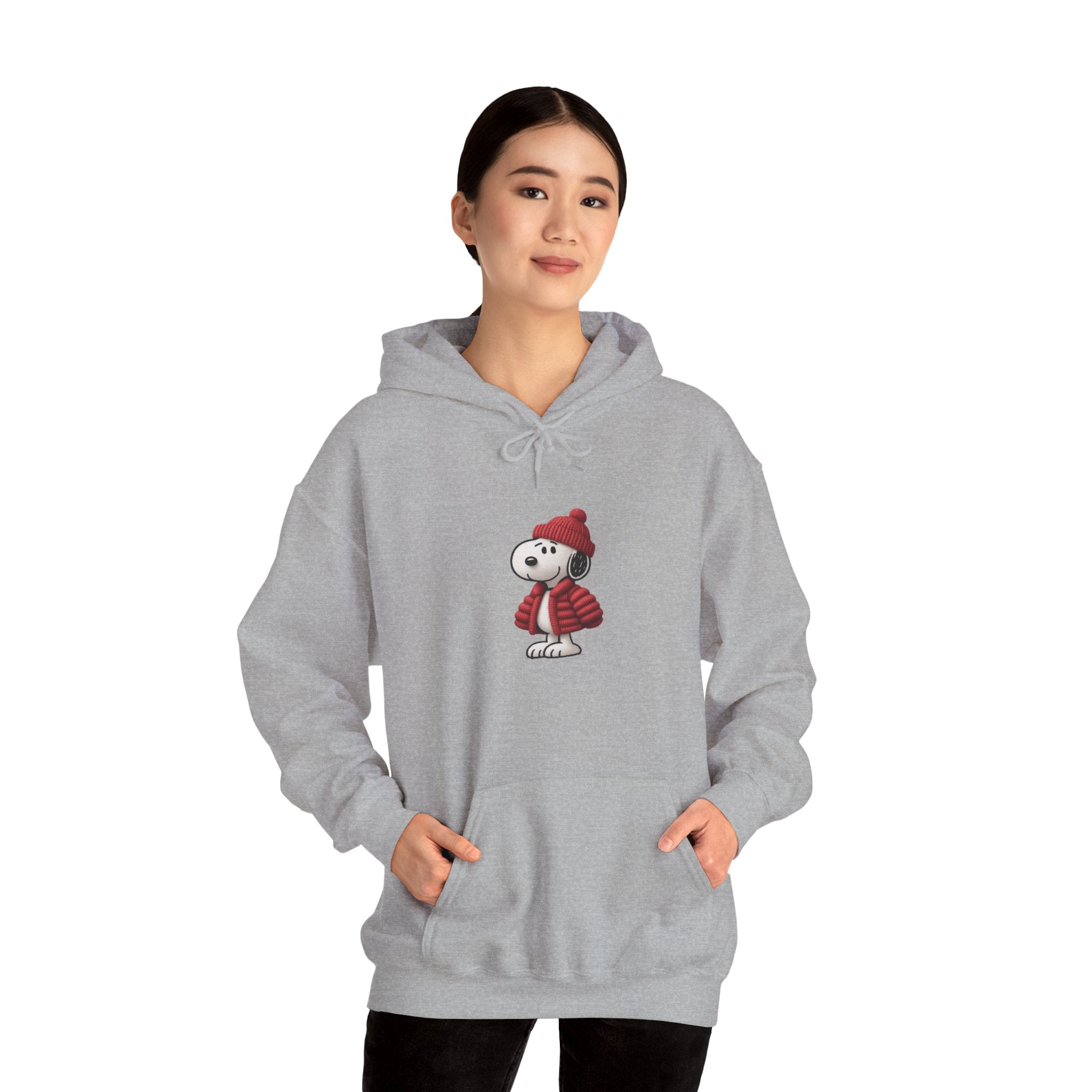 Cozy Winter Dog Hoodie | White Pullover Sweatshirt
