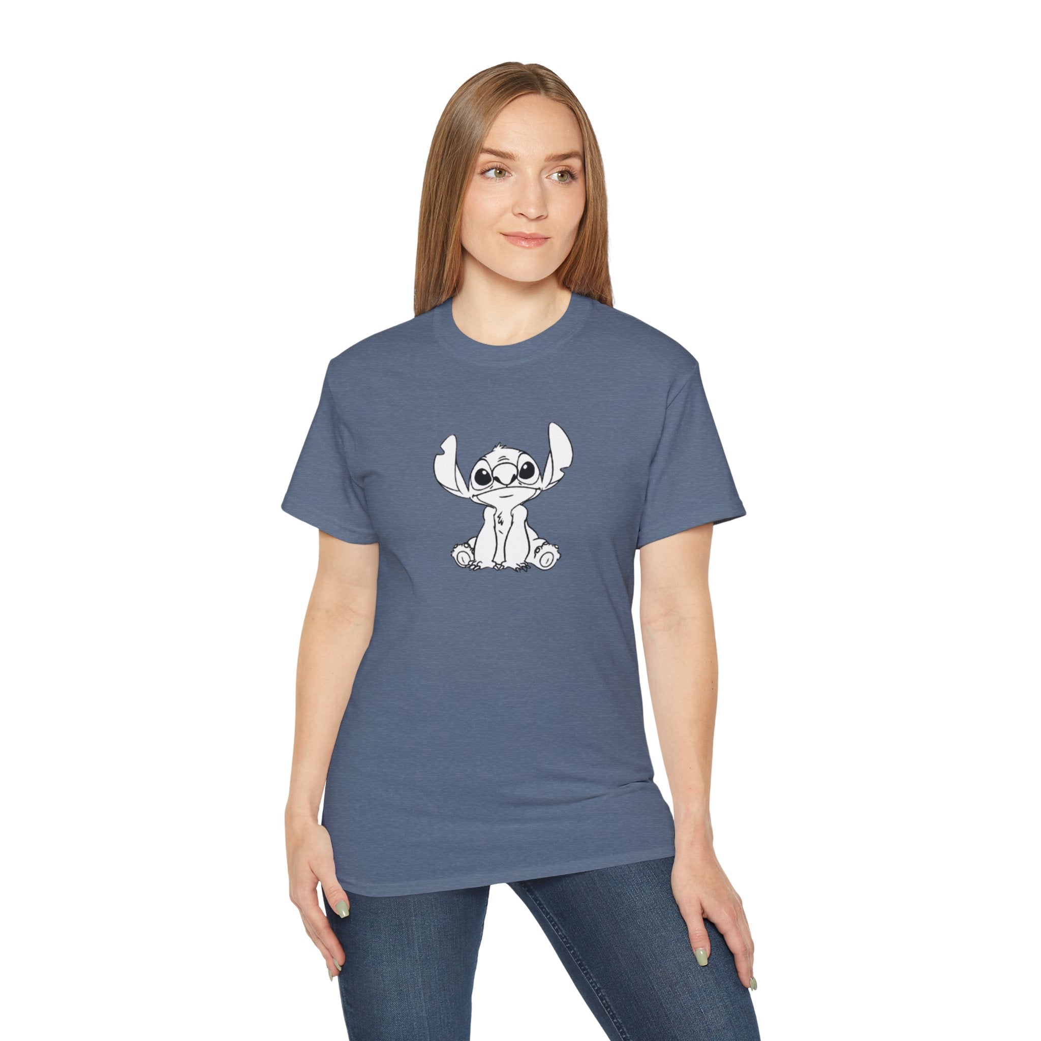 Cute Stitch Cartoon Tee, Fun Graphic T-Shirt, Unisex Gift for Disney Lovers, Casual Summer Outfit, Kids & Adults Tee