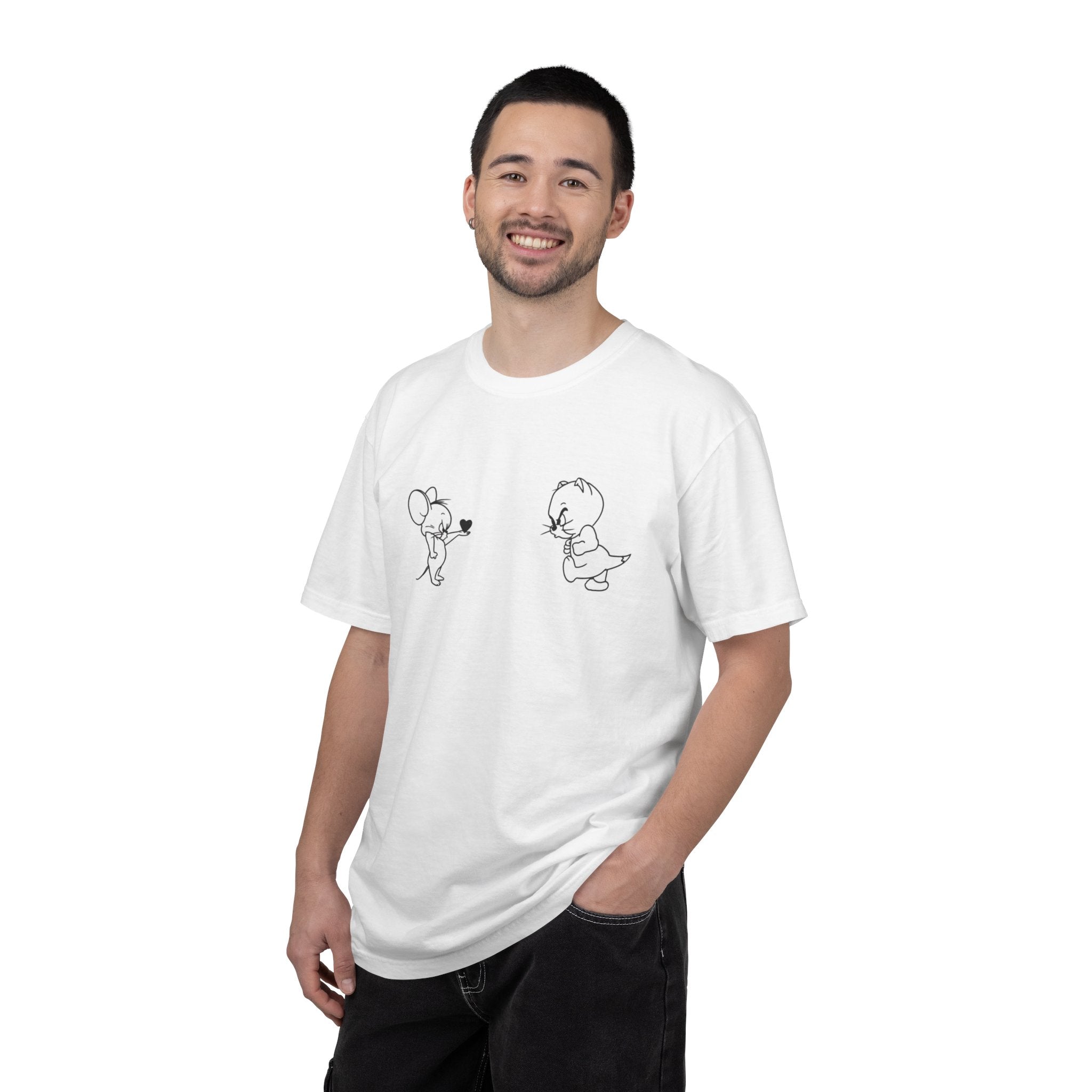Cute Cartoon Friends T-shirt, Unisex Graphic Tee, Gift for Animal Lovers, Casual Wear, Summer Style, Playful Design