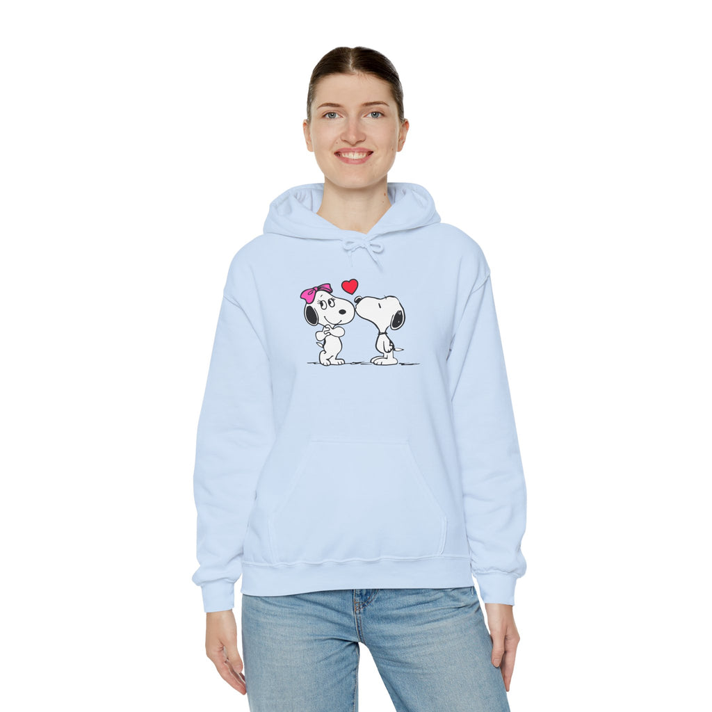 Cute Snoopy Love Sweatshirt, Valentine's Day Gift, Cozy Hoodie, Unisex Sweatshirt, Cartoon Apparel, Couple's Outfit