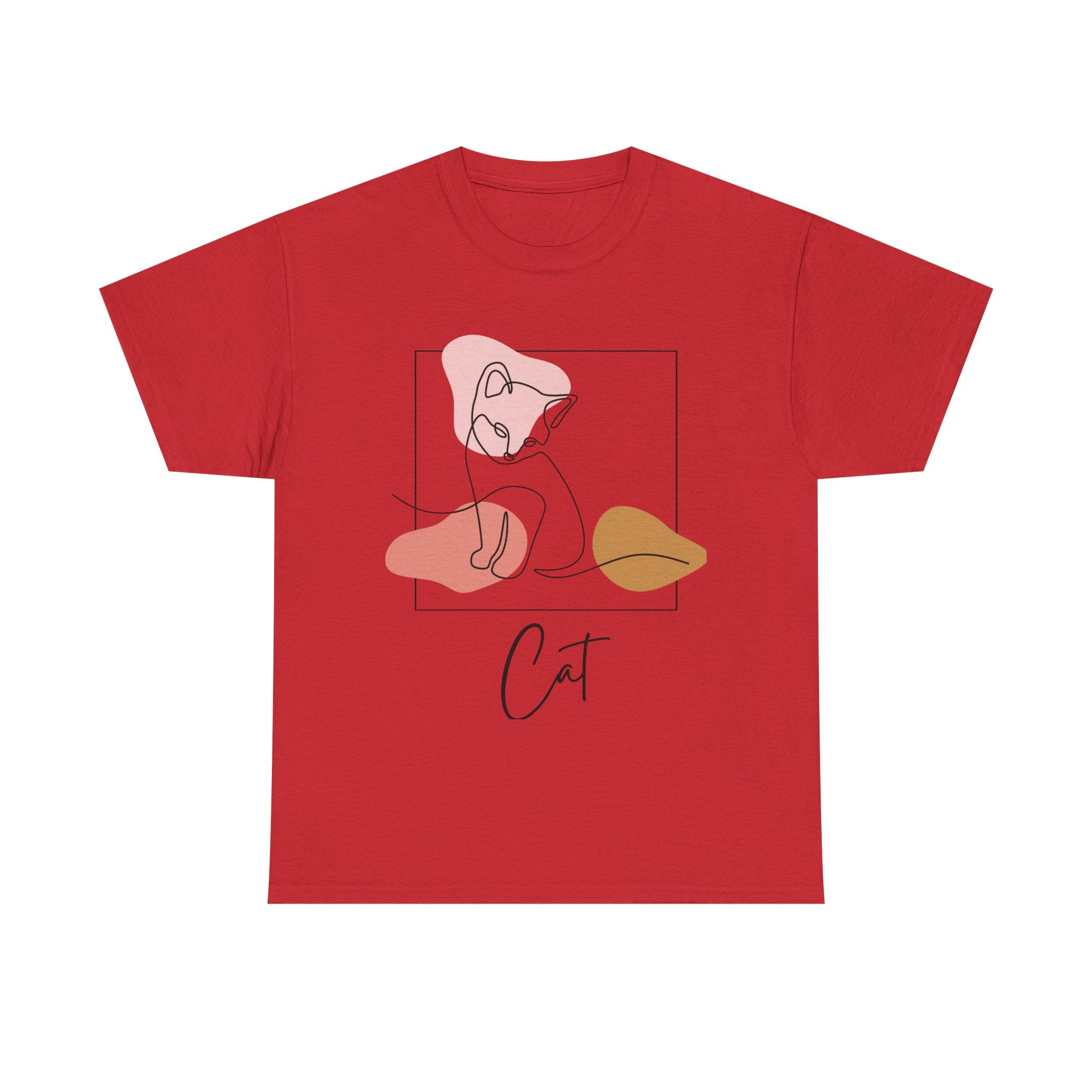 Chic Cat Graphic Tee | Relaxed Fit Unisex T-Shirt, Cat Lovers Gift, Cute Animal Shirt, Minimalist Art Apparel, Everyday Casual Wear
