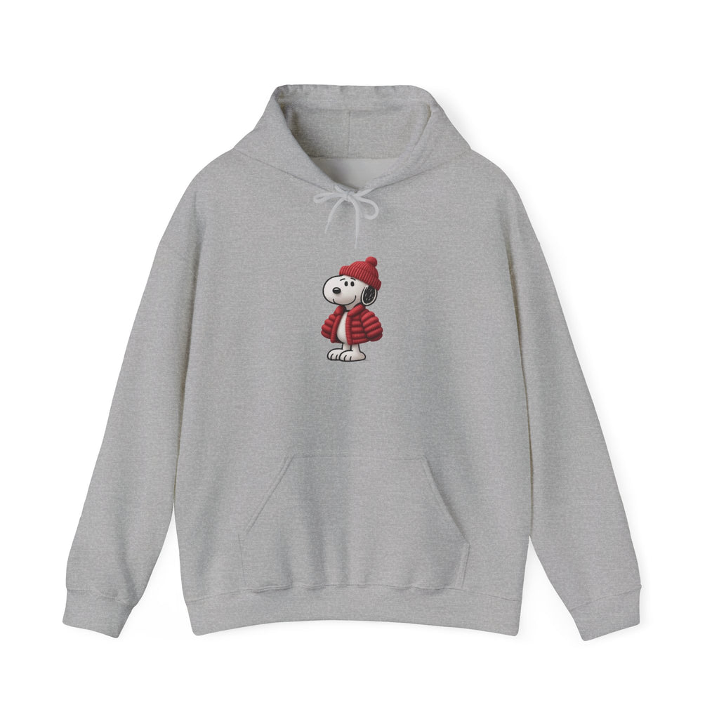 Cozy Winter Dog Hoodie | White Pullover Sweatshirt