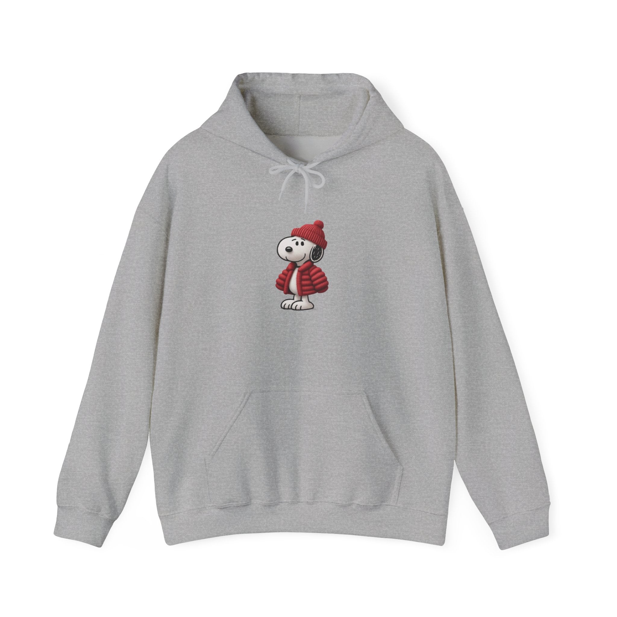 Cozy Winter Dog Hoodie | White Pullover Sweatshirt
