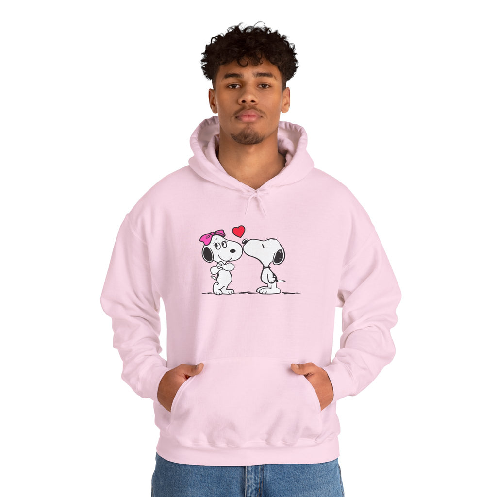 Cute Snoopy Love Sweatshirt, Valentine's Day Gift, Cozy Hoodie, Unisex Sweatshirt, Cartoon Apparel, Couple's Outfit