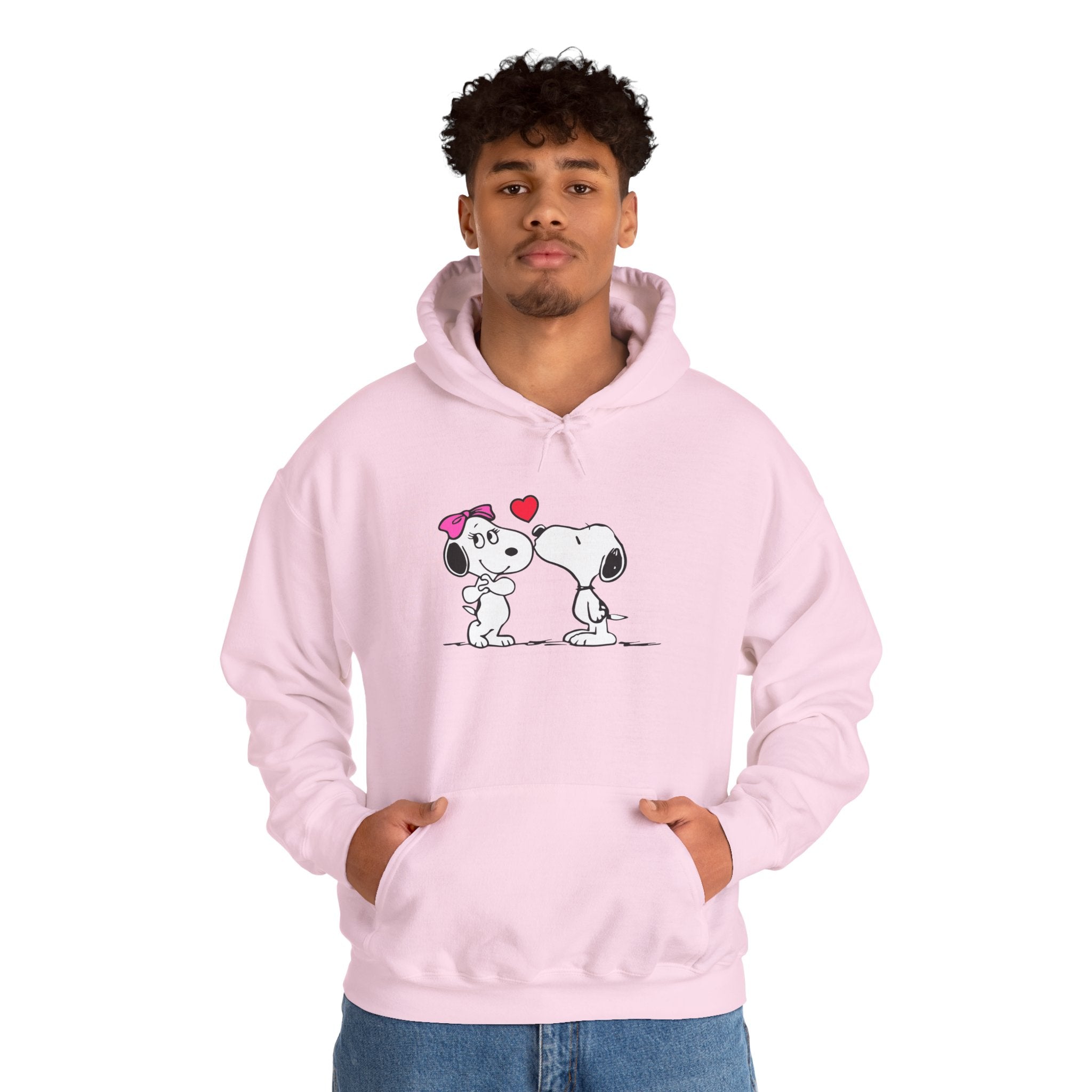 Cute Snoopy Love Sweatshirt, Valentine's Day Gift, Cozy Hoodie, Unisex Sweatshirt, Cartoon Apparel, Couple's Outfit