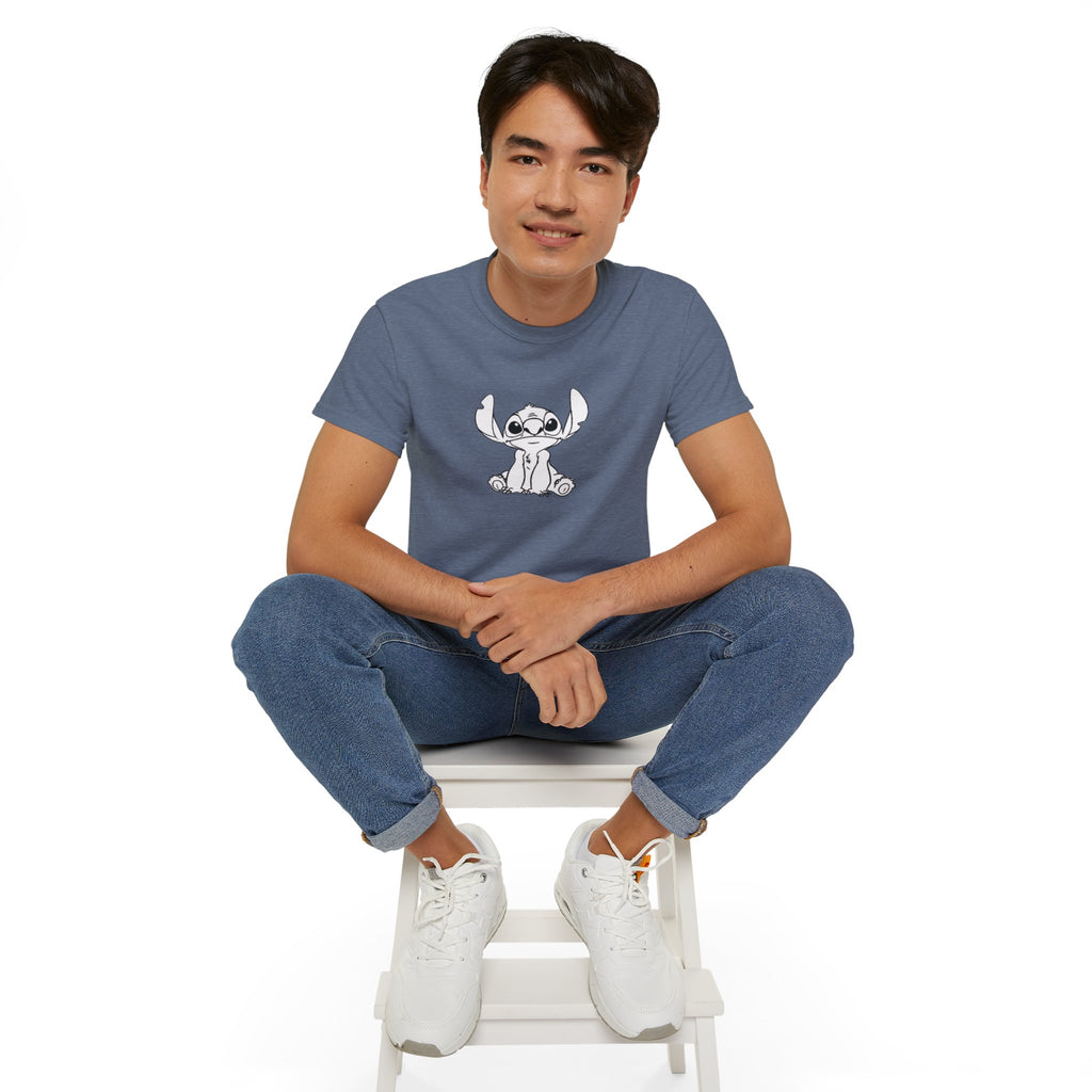 Cute Stitch Cartoon Tee, Fun Graphic T-Shirt, Unisex Gift for Disney Lovers, Casual Summer Outfit, Kids & Adults Tee