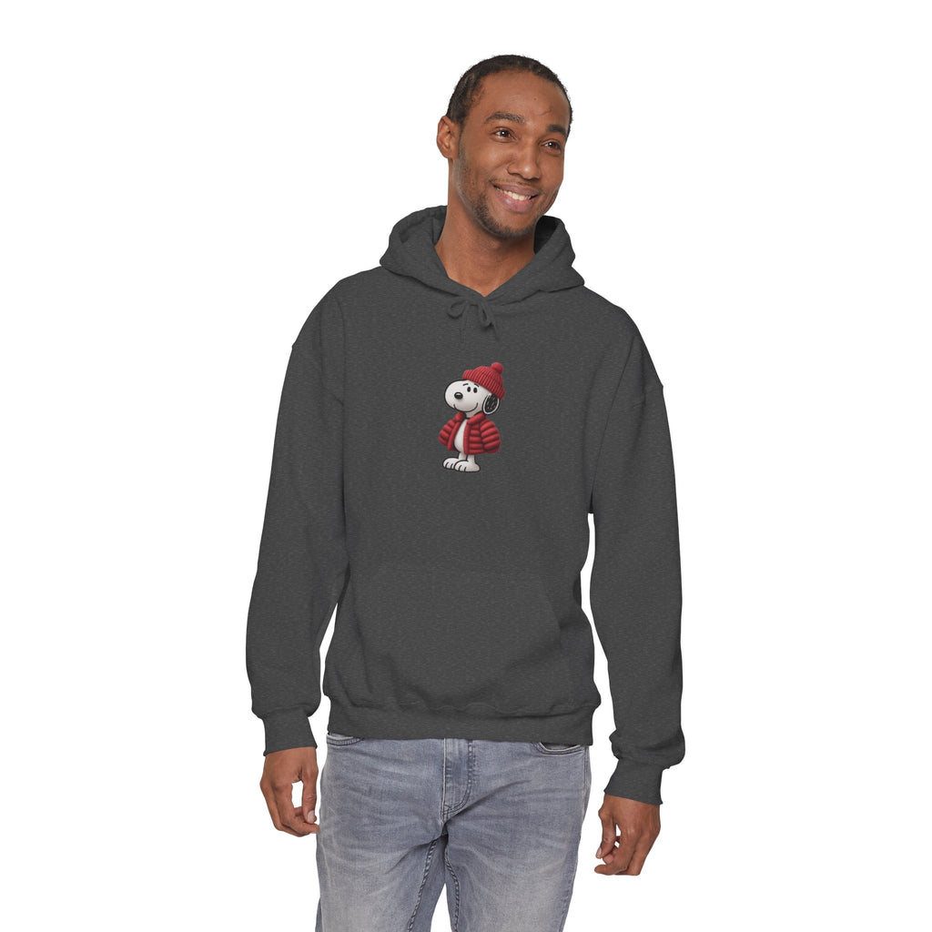 Cozy Winter Dog Hoodie | White Pullover Sweatshirt