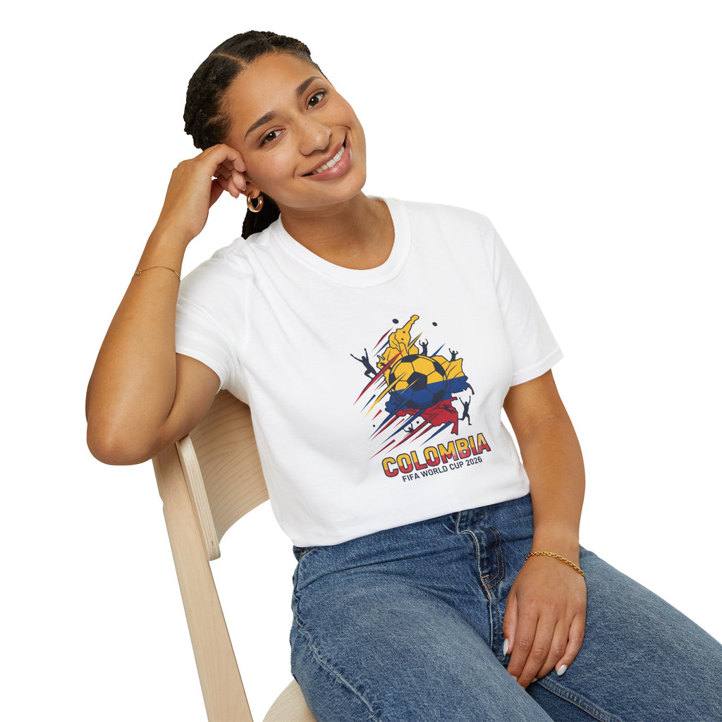 Colombia World Cup 2026 Soccer T-Shirt — Colombian Flag Football Fan Tee