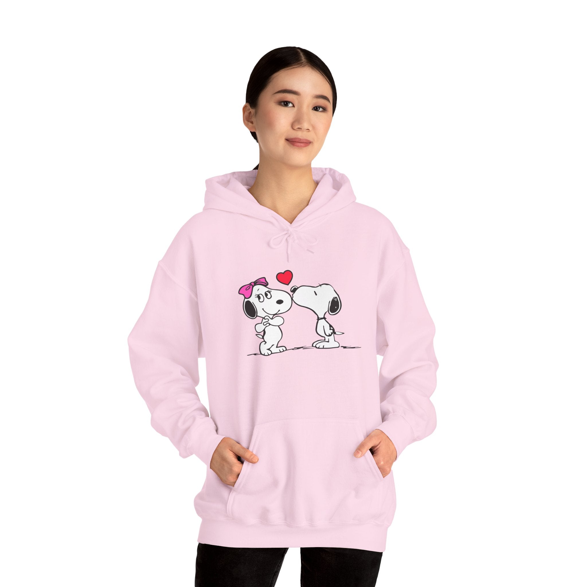 Cute Snoopy Love Sweatshirt, Valentine's Day Gift, Cozy Hoodie, Unisex Sweatshirt, Cartoon Apparel, Couple's Outfit
