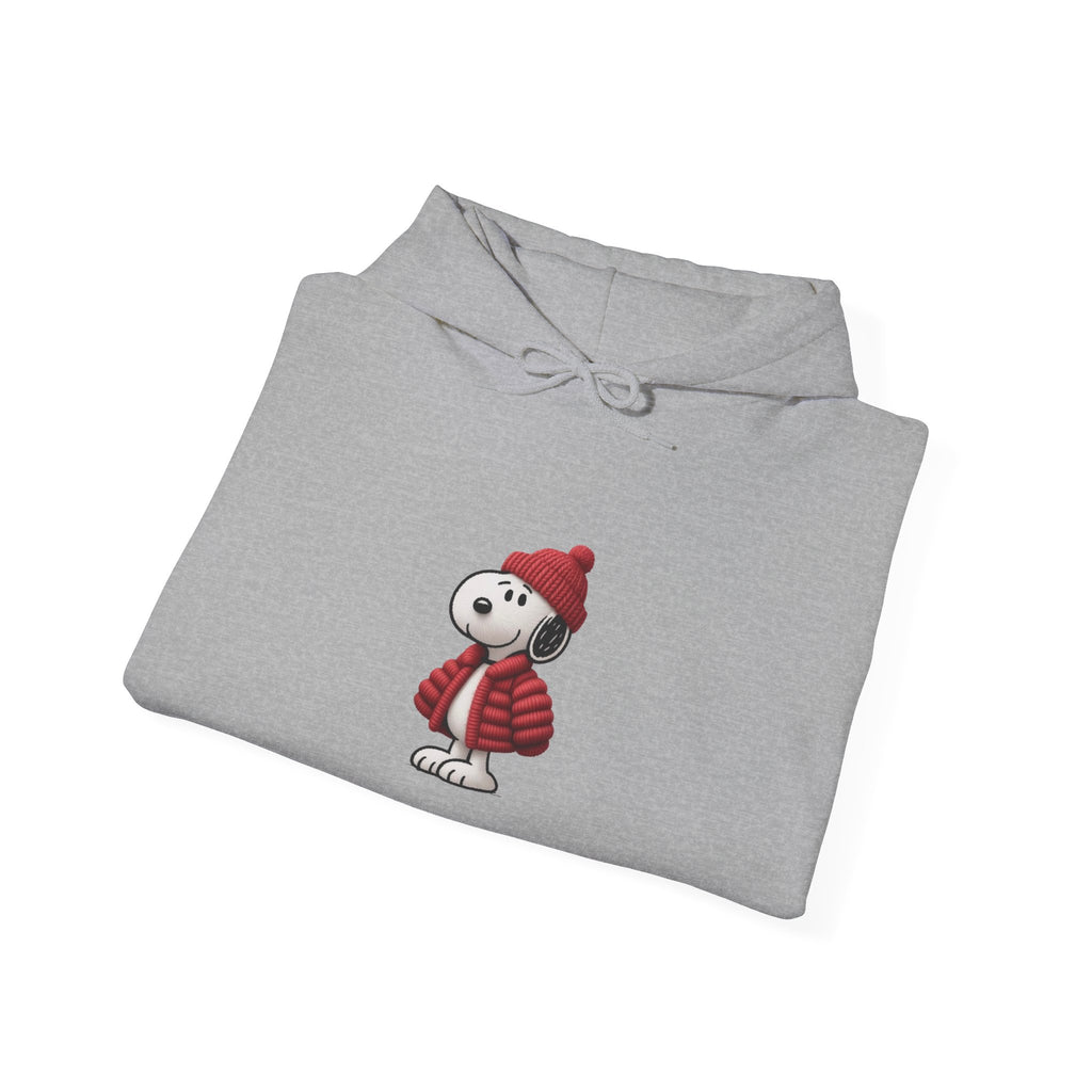 Cozy Winter Dog Hoodie | White Pullover Sweatshirt