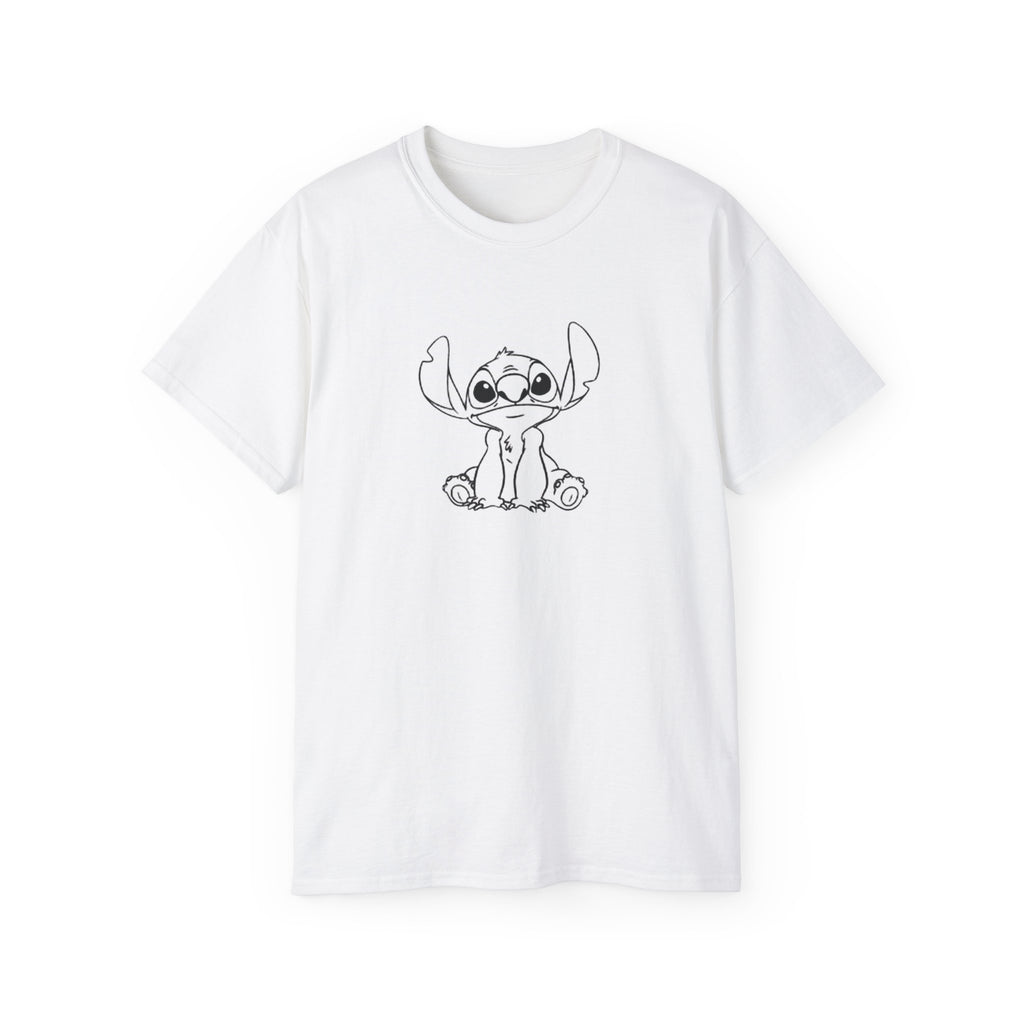 Cute Stitch Cartoon Tee, Fun Graphic T-Shirt, Unisex Gift for Disney Lovers, Casual Summer Outfit, Kids & Adults Tee