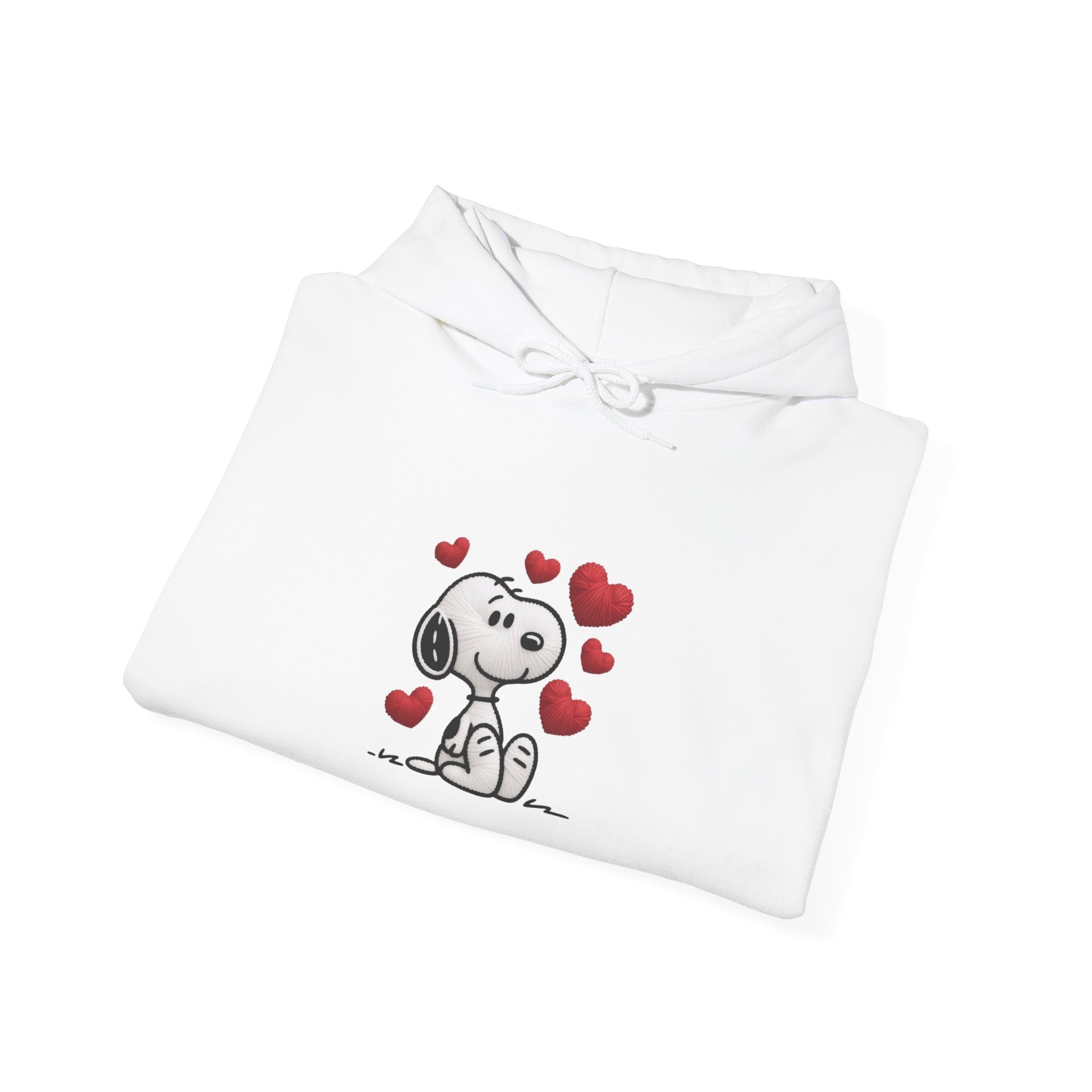 Cute Cartoon Puppy with Hearts Hoodie | Love Dog Sweatshirt