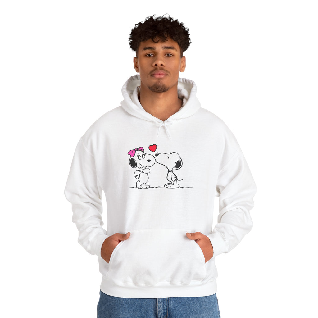 Cute Snoopy Love Sweatshirt, Valentine's Day Gift, Cozy Hoodie, Unisex Sweatshirt, Cartoon Apparel, Couple's Outfit