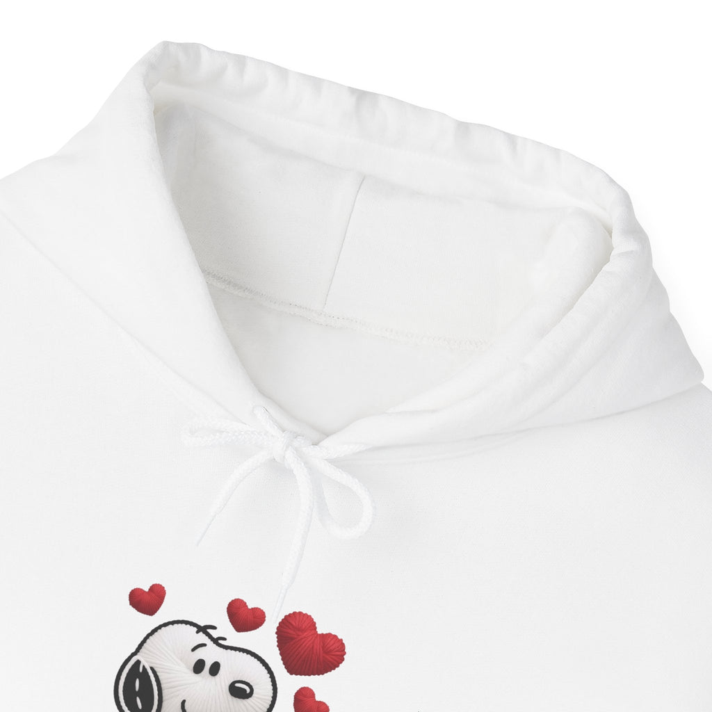 Cute Cartoon Puppy with Hearts Hoodie | Love Dog Sweatshirt
