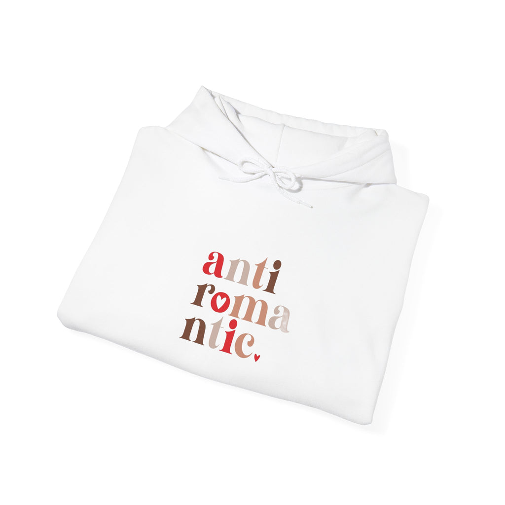 Anti-Romantic Hoodie — Minimalist Text Pullover for Singles & Sarcastic Gifts