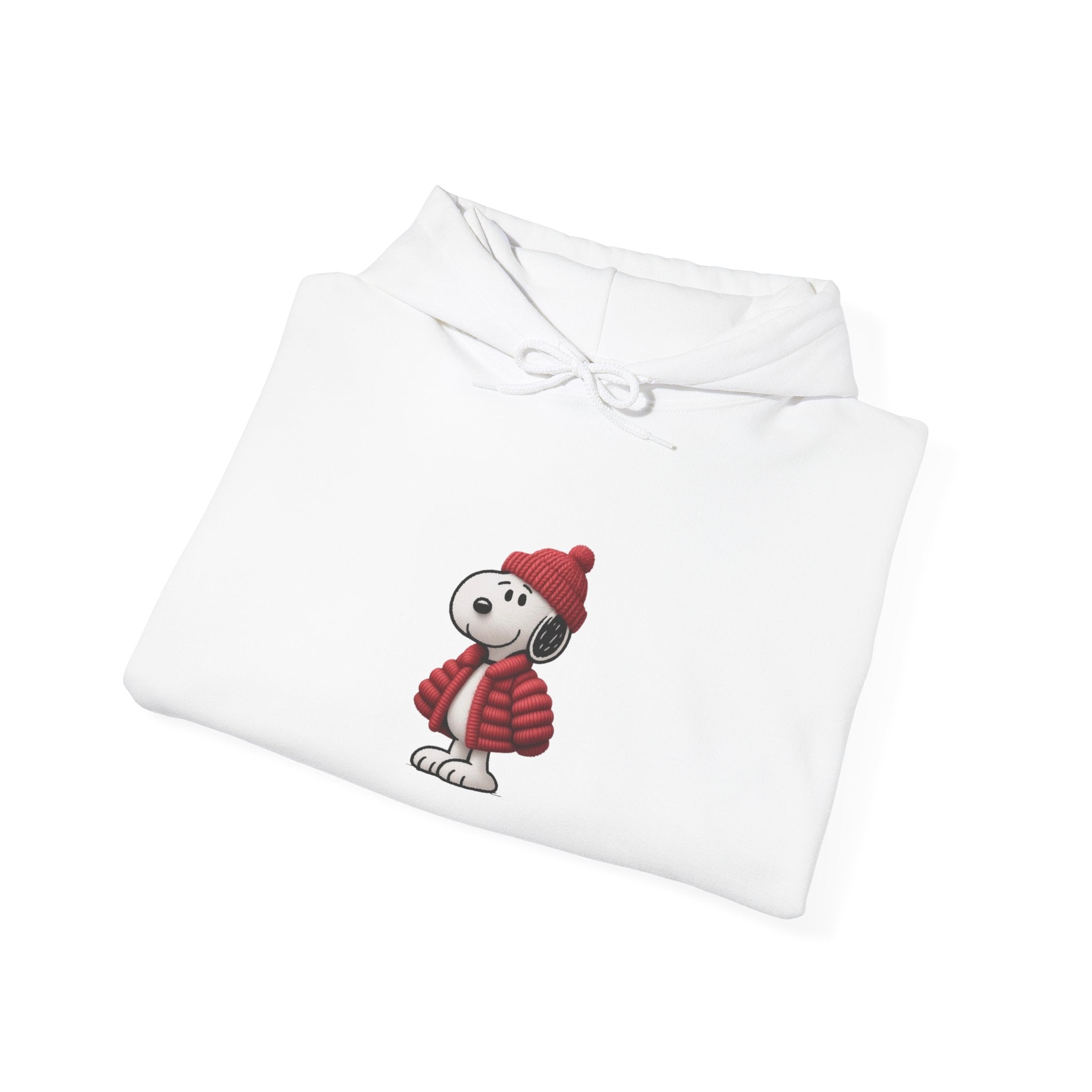 Cozy Winter Dog Hoodie | White Pullover Sweatshirt