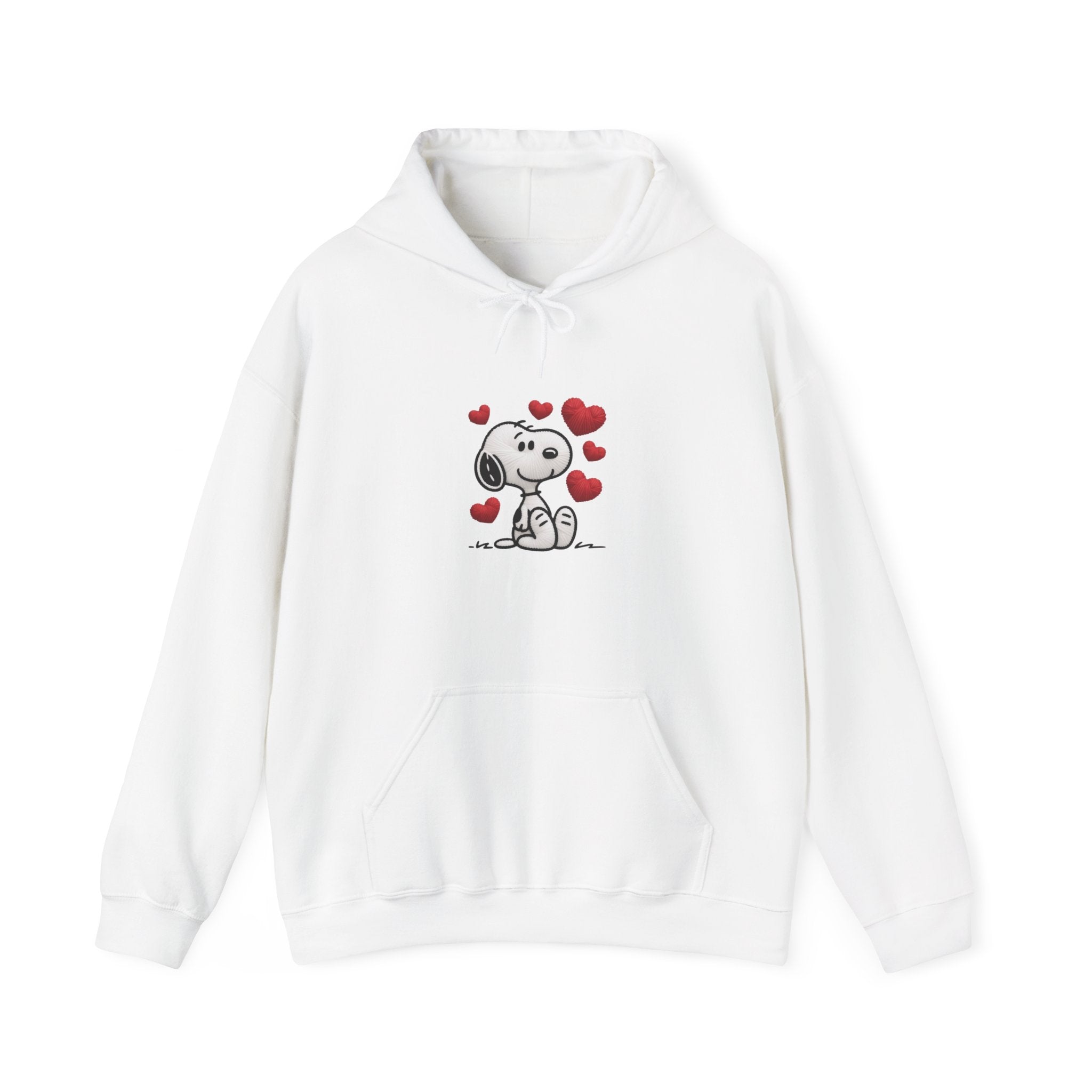 Cute Cartoon Puppy with Hearts Hoodie | Love Dog Sweatshirt