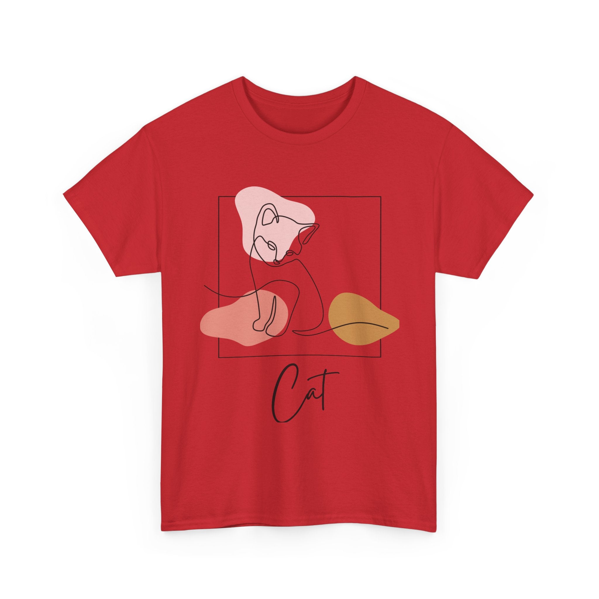 Chic Cat Graphic Tee | Relaxed Fit Unisex T-Shirt, Cat Lovers Gift, Cute Animal Shirt, Minimalist Art Apparel, Everyday Casual Wear