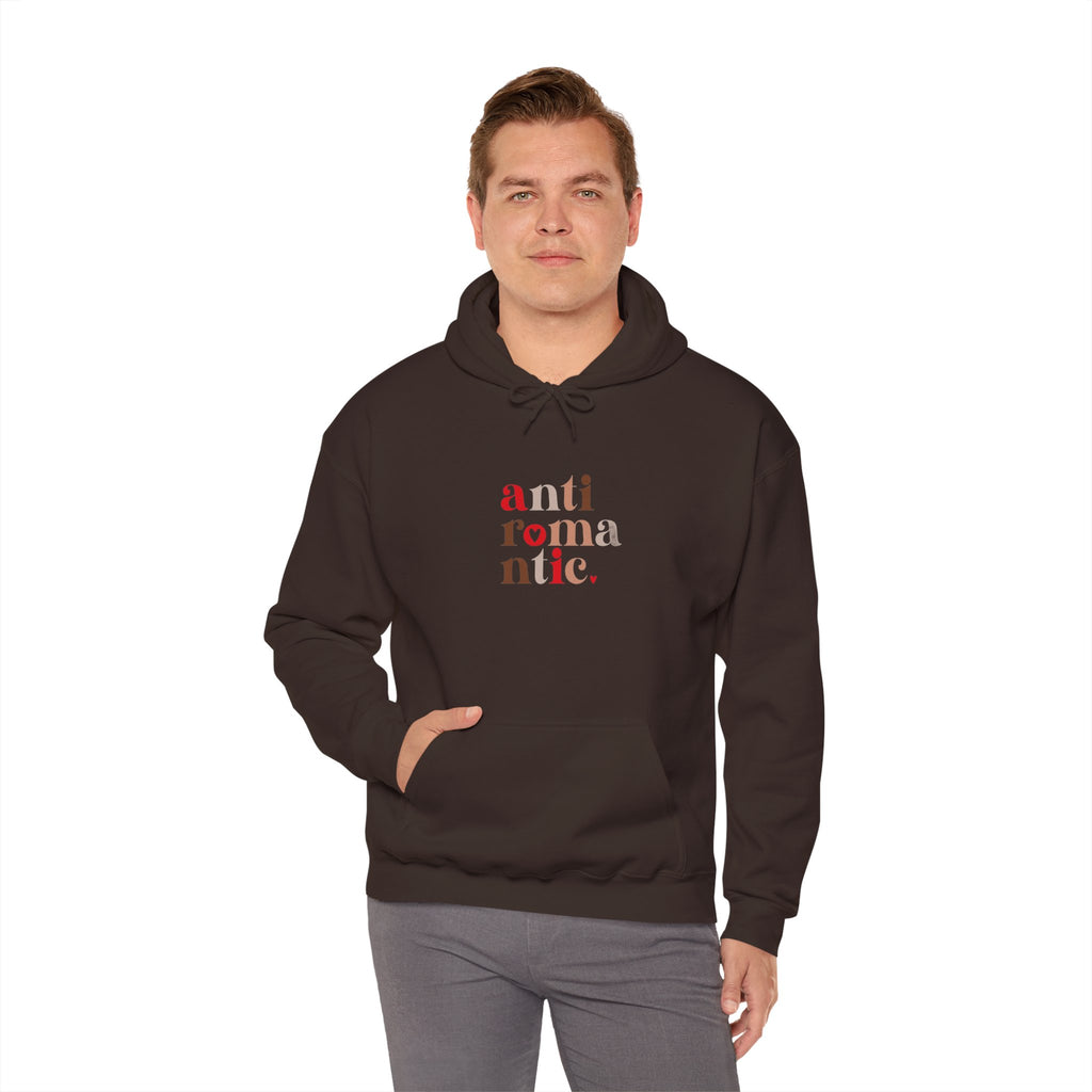 Anti-Romantic Hoodie — Minimalist Text Pullover for Singles & Sarcastic Gifts