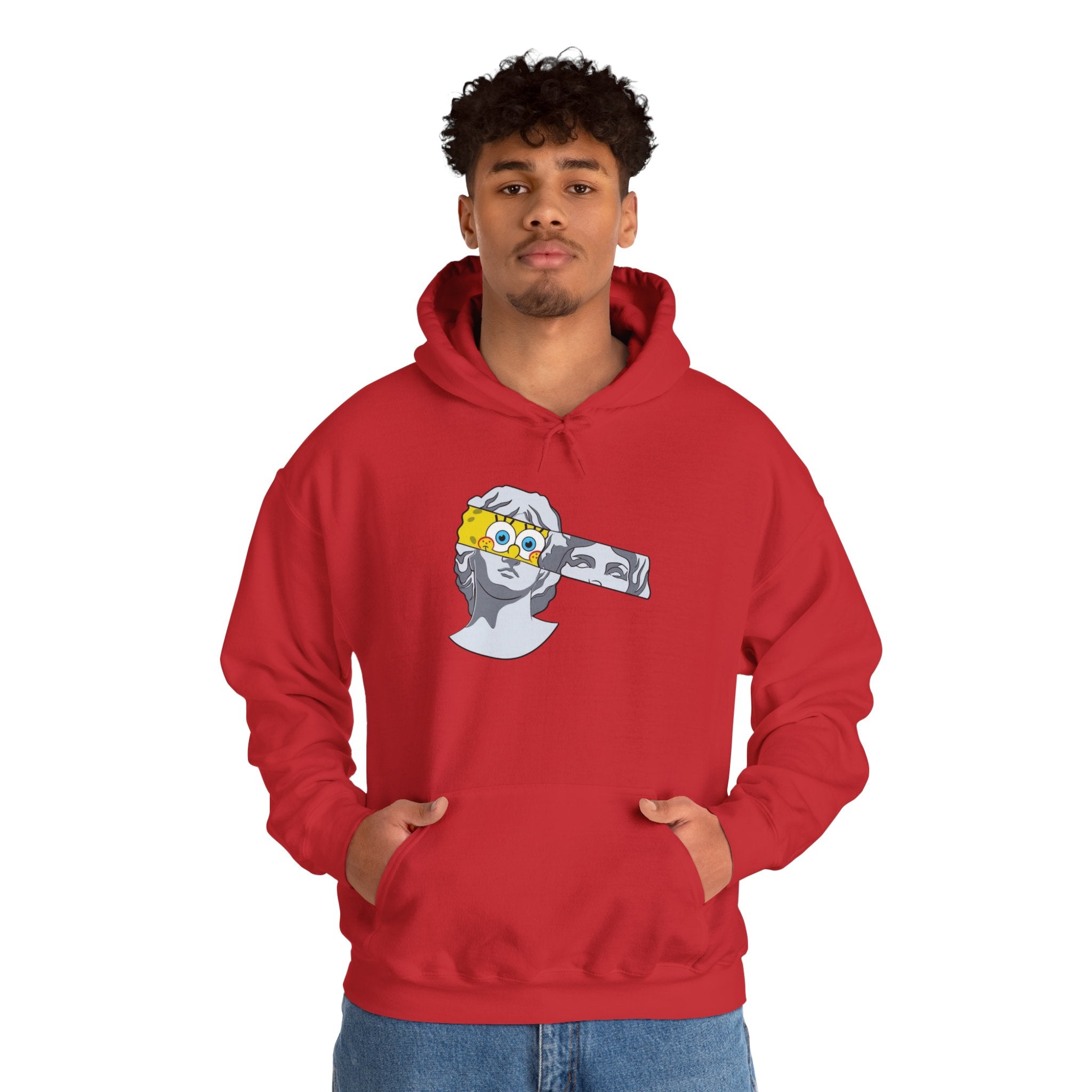 Dancing Minions Graphic Hoodie | Animated Cartoon Characters, Red Pop Art Background