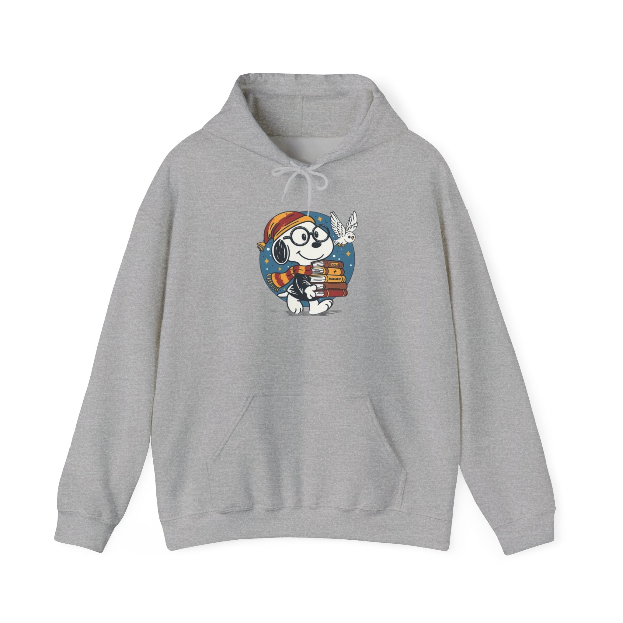 Bookish Dog with Glasses Hoodie | Reading Puppy Graphic Sweatshirt
