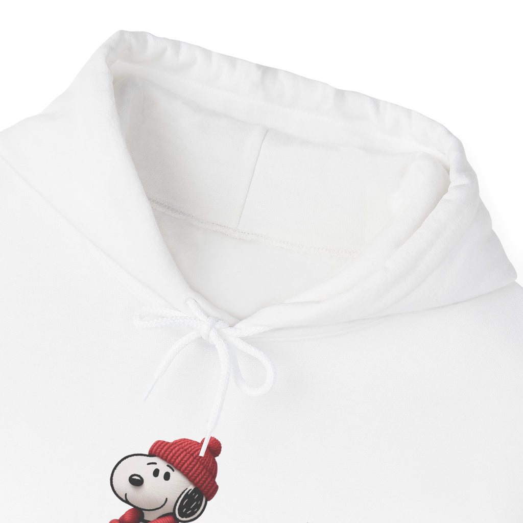 Cozy Winter Dog Hoodie | White Pullover Sweatshirt