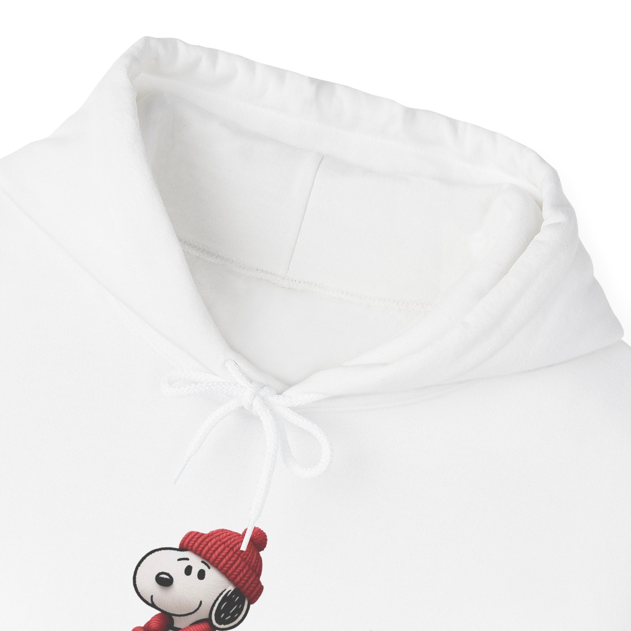 Cozy Winter Dog Hoodie | White Pullover Sweatshirt