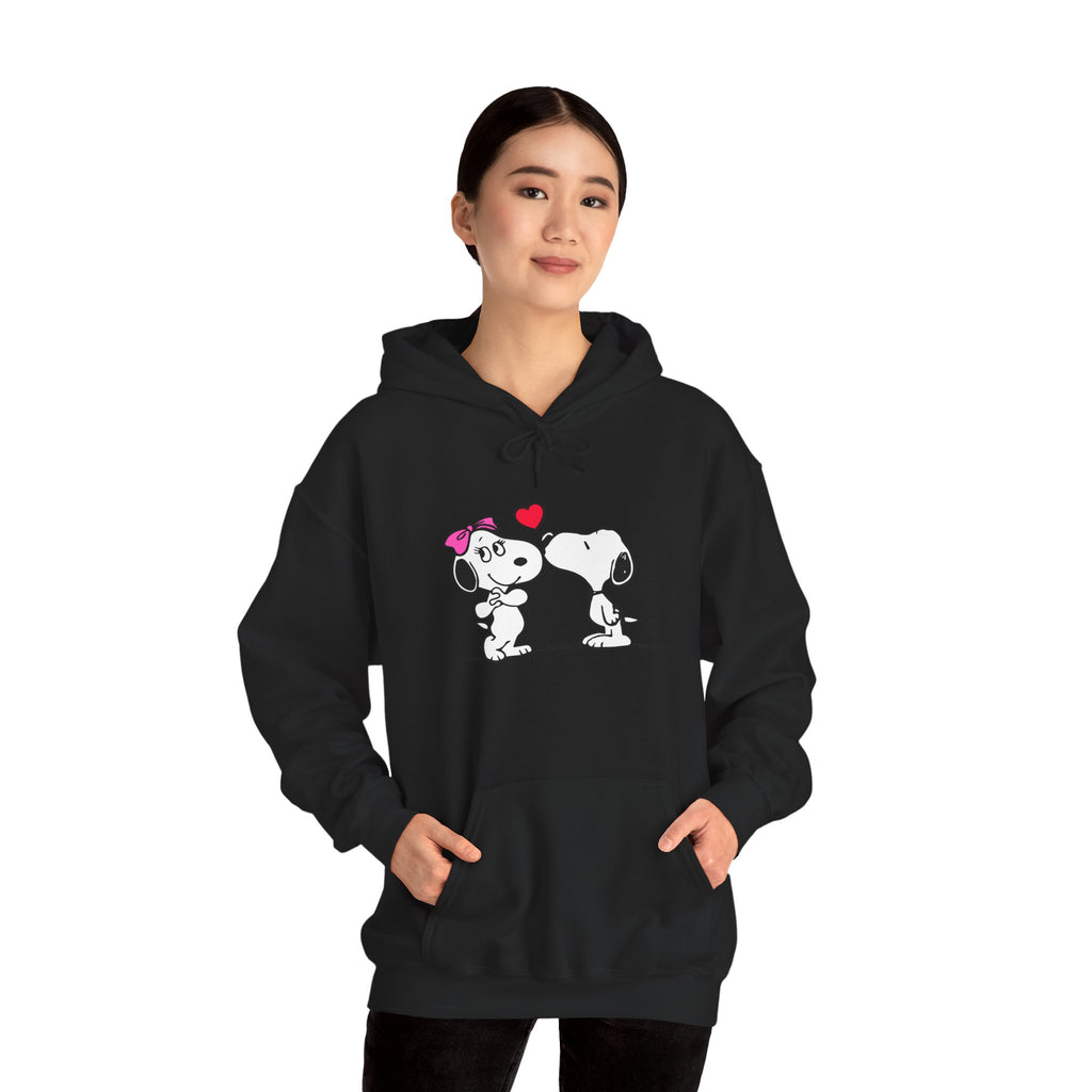 Cute Snoopy Love Sweatshirt, Valentine's Day Gift, Cozy Hoodie, Unisex Sweatshirt, Cartoon Apparel, Couple's Outfit
