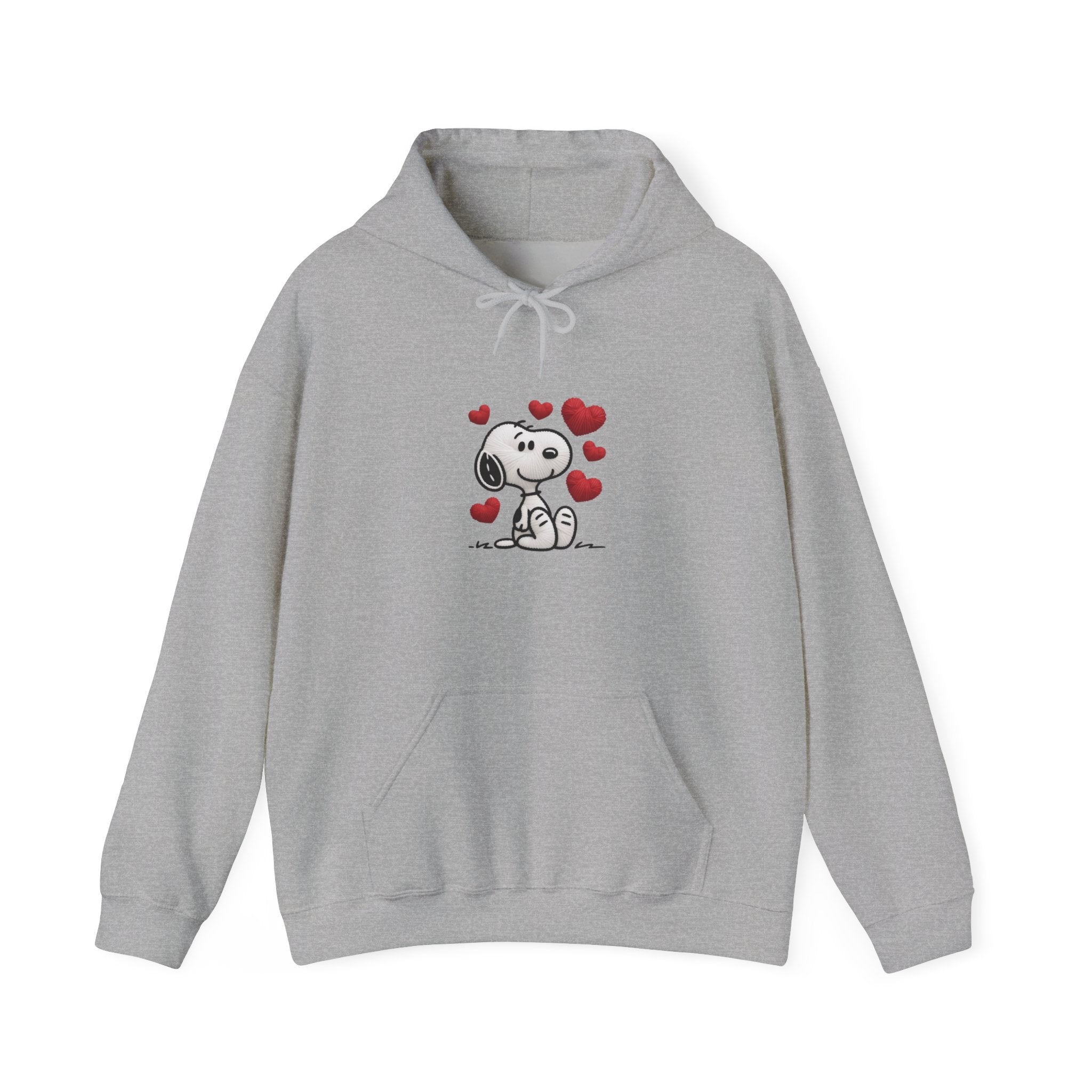 Cute Cartoon Puppy with Hearts Hoodie | Love Dog Sweatshirt
