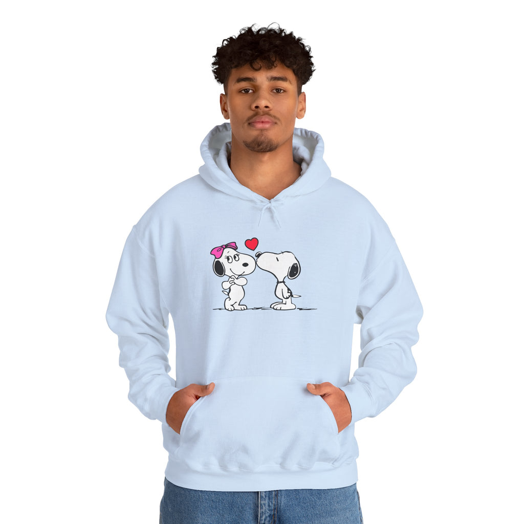 Cute Snoopy Love Sweatshirt, Valentine's Day Gift, Cozy Hoodie, Unisex Sweatshirt, Cartoon Apparel, Couple's Outfit