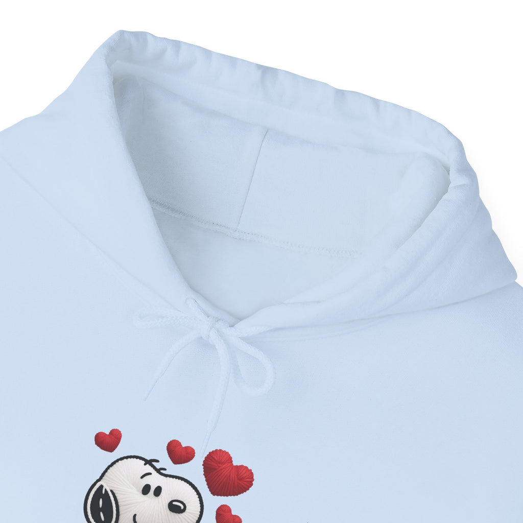 Cute Cartoon Puppy with Hearts Hoodie | Love Dog Sweatshirt