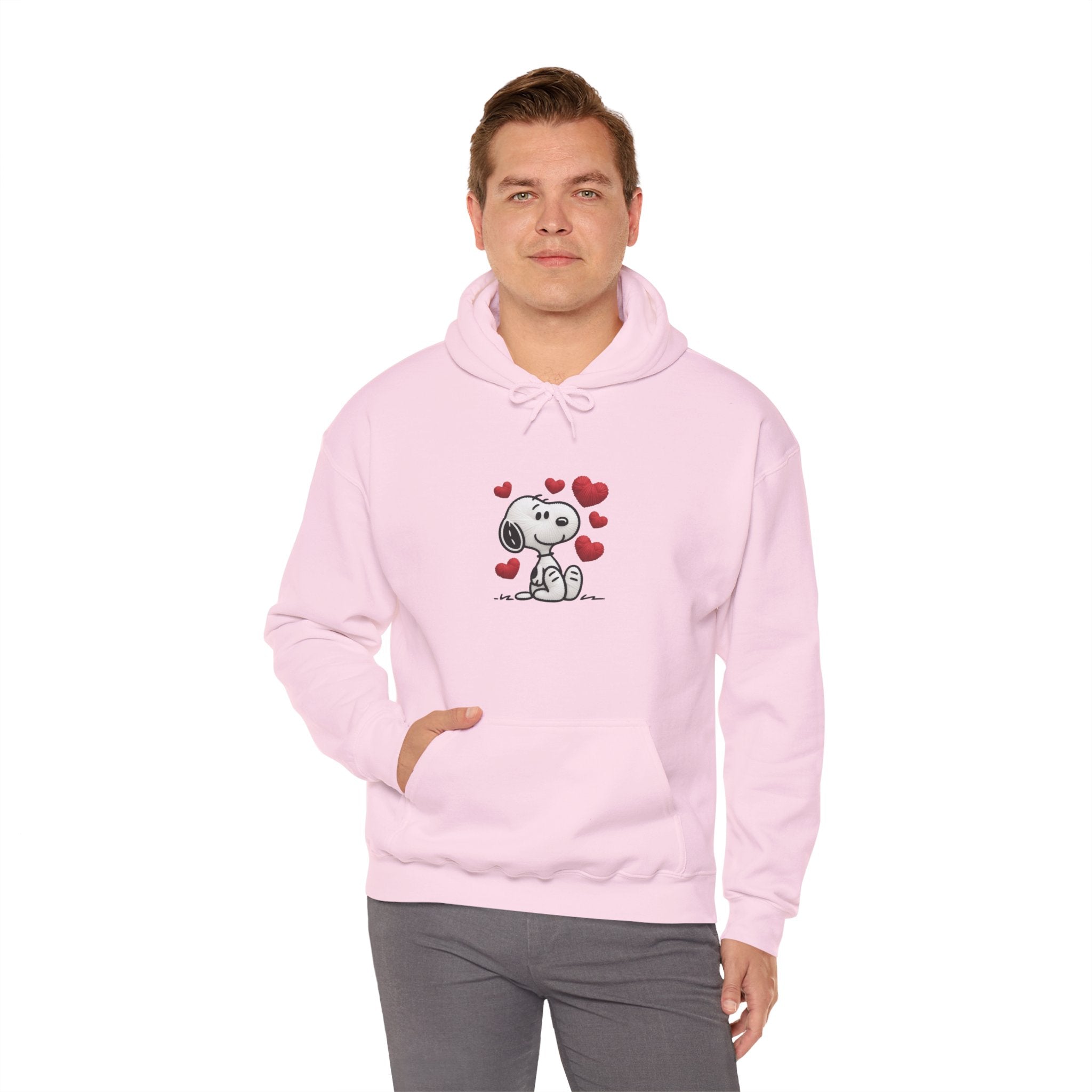 Cute Cartoon Puppy with Hearts Hoodie | Love Dog Sweatshirt