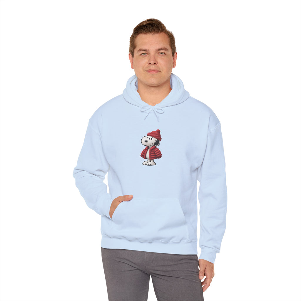 Cozy Winter Dog Hoodie | White Pullover Sweatshirt