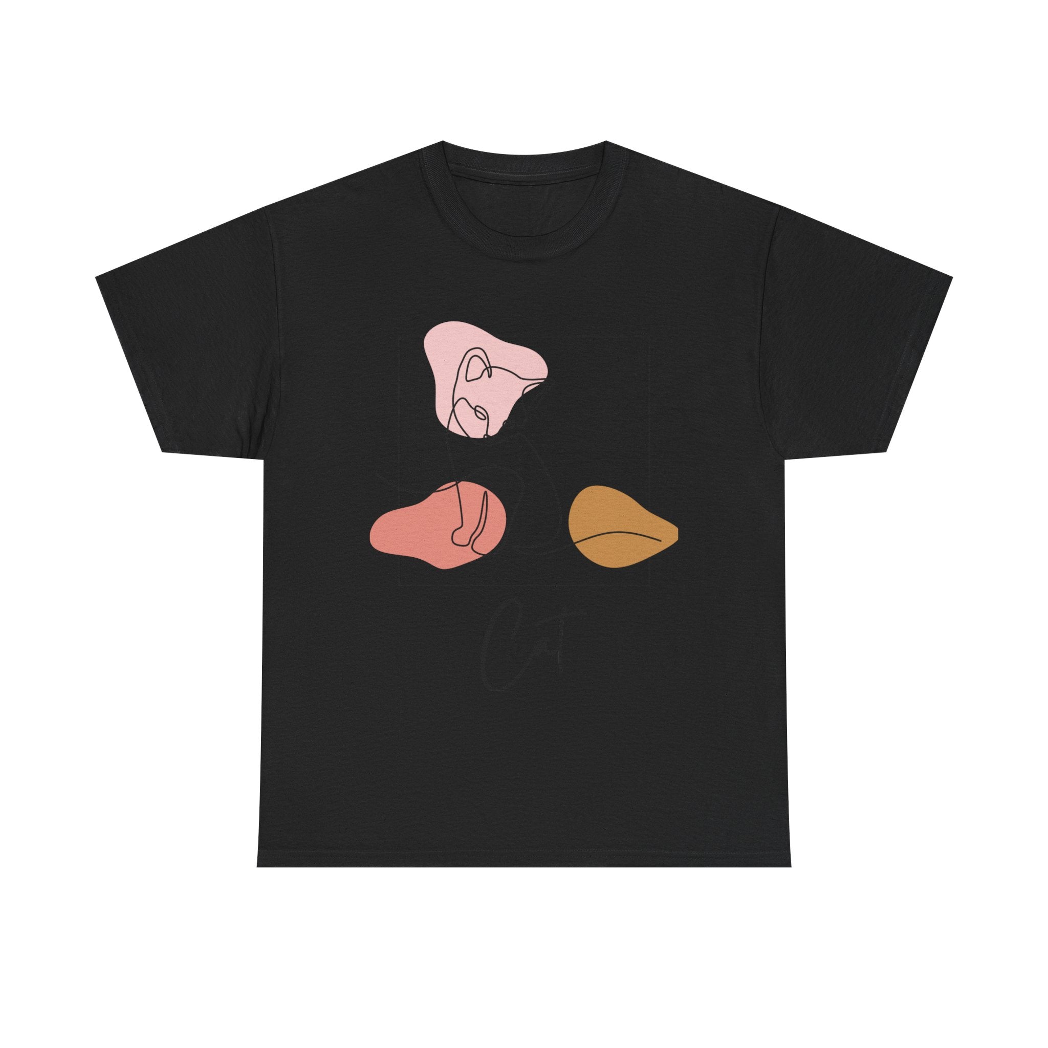 Chic Cat Graphic Tee | Relaxed Fit Unisex T-Shirt, Cat Lovers Gift, Cute Animal Shirt, Minimalist Art Apparel, Everyday Casual Wear