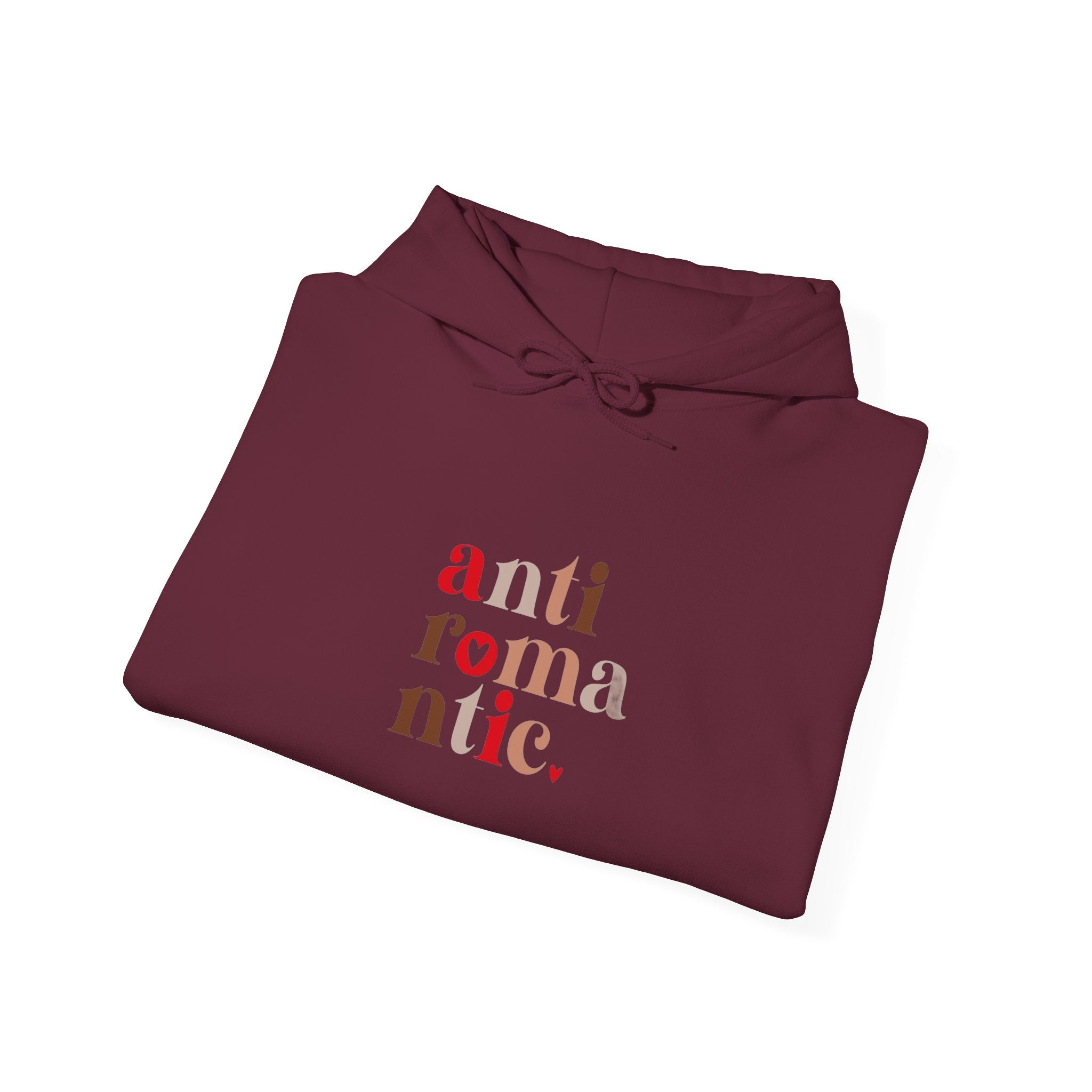 Anti-Romantic Hoodie — Minimalist Text Pullover for Singles & Sarcastic Gifts