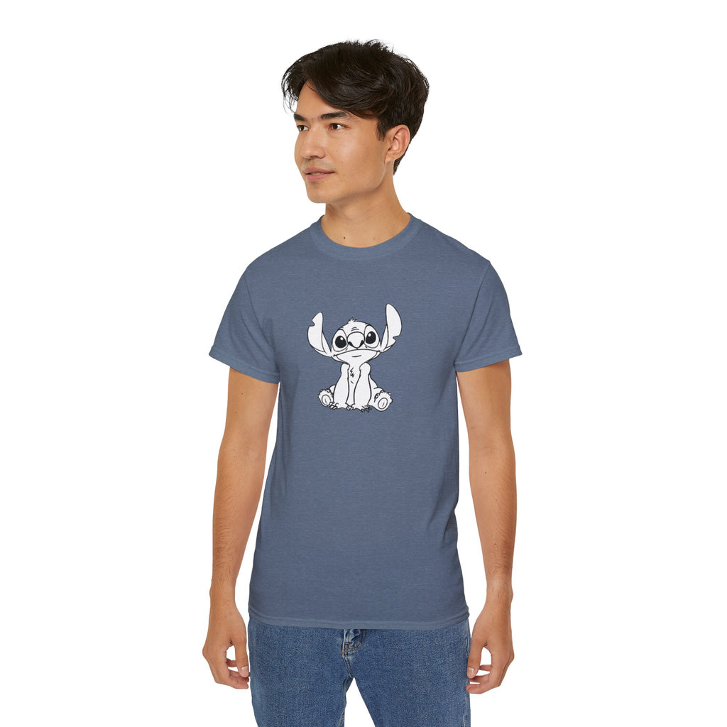 Cute Stitch Cartoon Tee, Fun Graphic T-Shirt, Unisex Gift for Disney Lovers, Casual Summer Outfit, Kids & Adults Tee