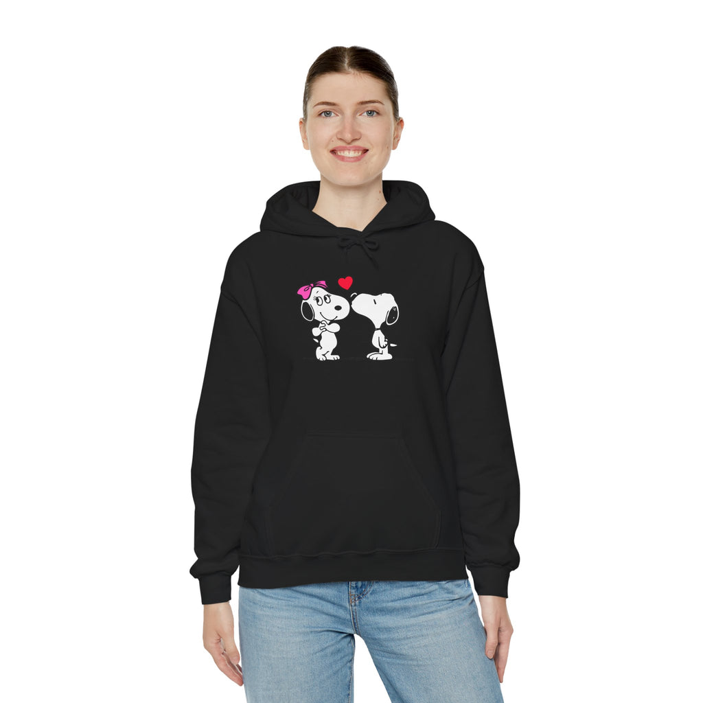 Cute Snoopy Love Sweatshirt, Valentine's Day Gift, Cozy Hoodie, Unisex Sweatshirt, Cartoon Apparel, Couple's Outfit