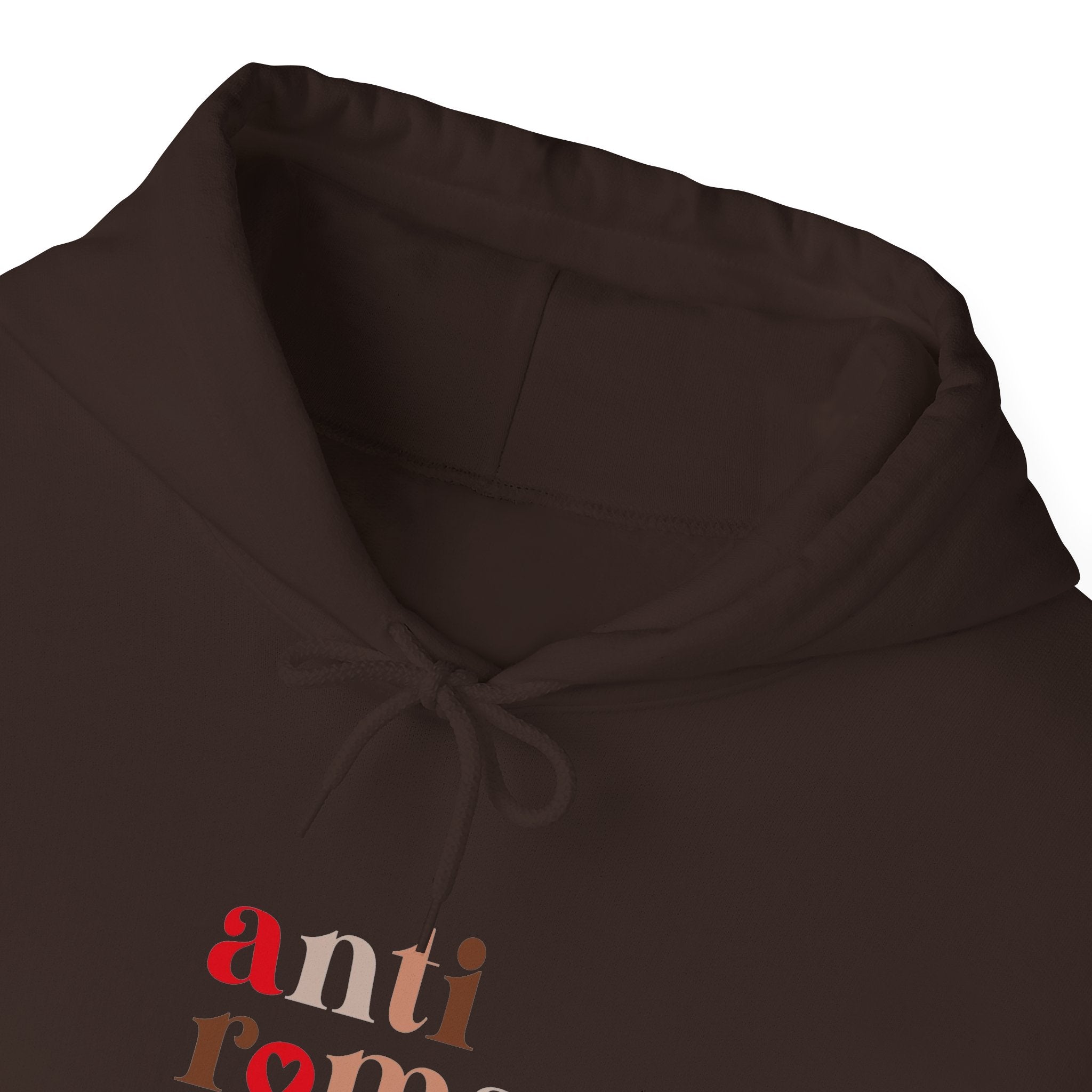 Anti-Romantic Hoodie — Minimalist Text Pullover for Singles & Sarcastic Gifts