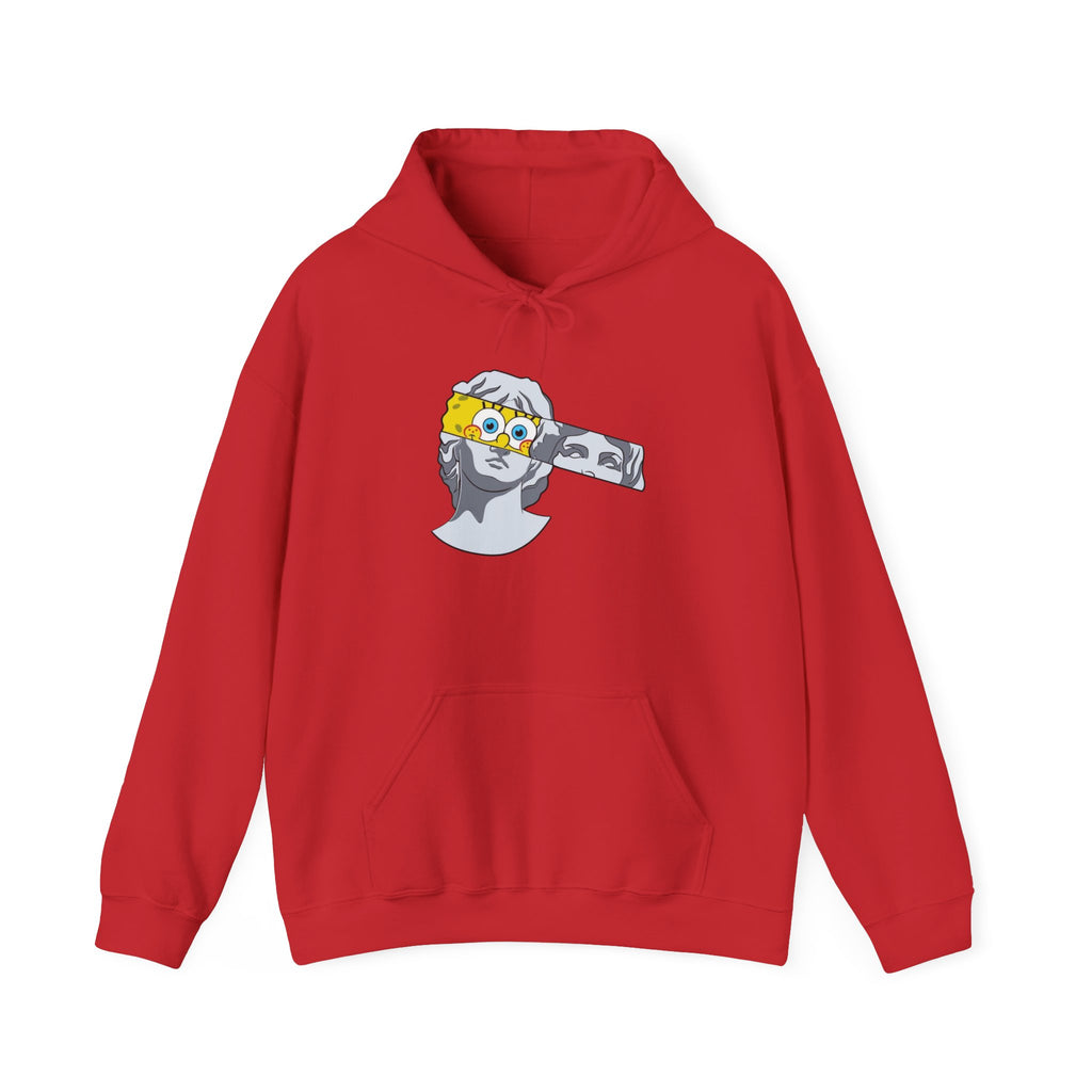 Dancing Minions Graphic Hoodie | Animated Cartoon Characters, Red Pop Art Background