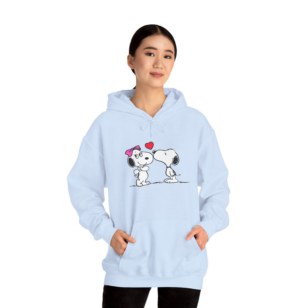 Cute Snoopy Love Sweatshirt, Valentine's Day Gift, Cozy Hoodie, Unisex Sweatshirt, Cartoon Apparel, Couple's Outfit