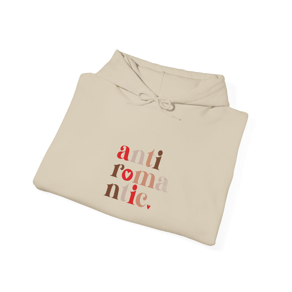 Anti-Romantic Hoodie — Minimalist Text Pullover for Singles & Sarcastic Gifts