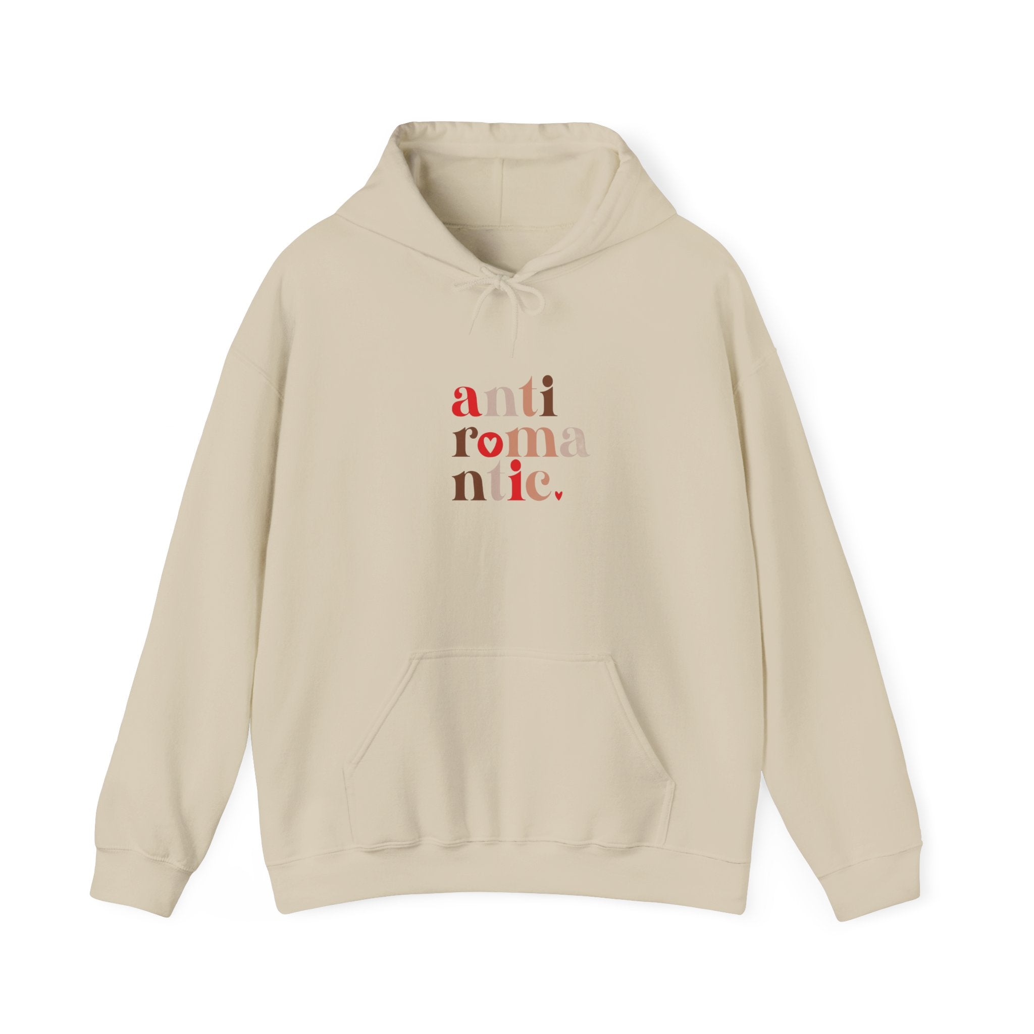 Anti-Romantic Hoodie — Minimalist Text Pullover for Singles & Sarcastic Gifts