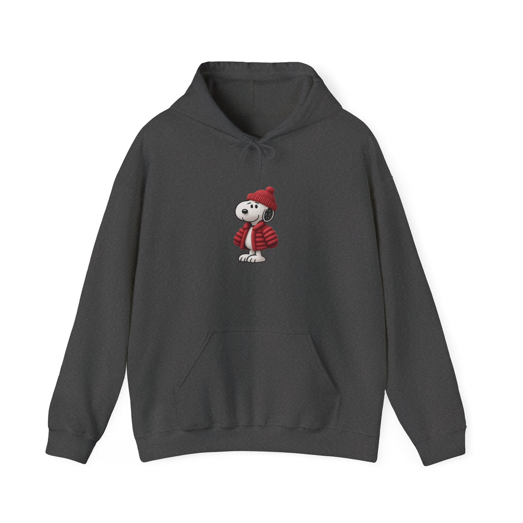 Cozy Winter Dog Hoodie | White Pullover Sweatshirt