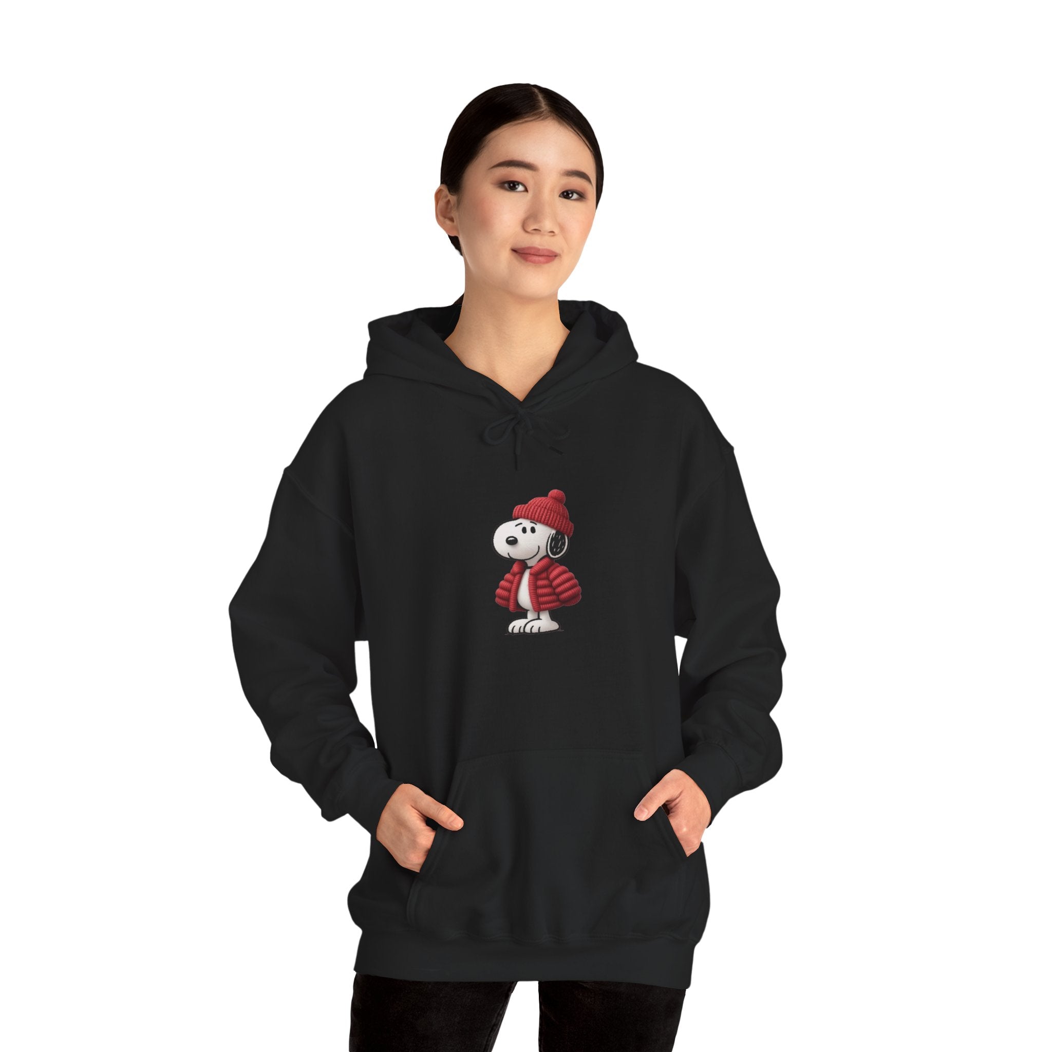 Cozy Winter Dog Hoodie | White Pullover Sweatshirt