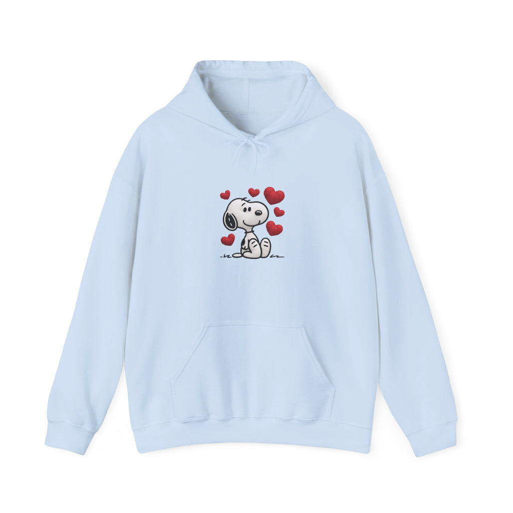 Cute Cartoon Puppy with Hearts Hoodie | Love Dog Sweatshirt